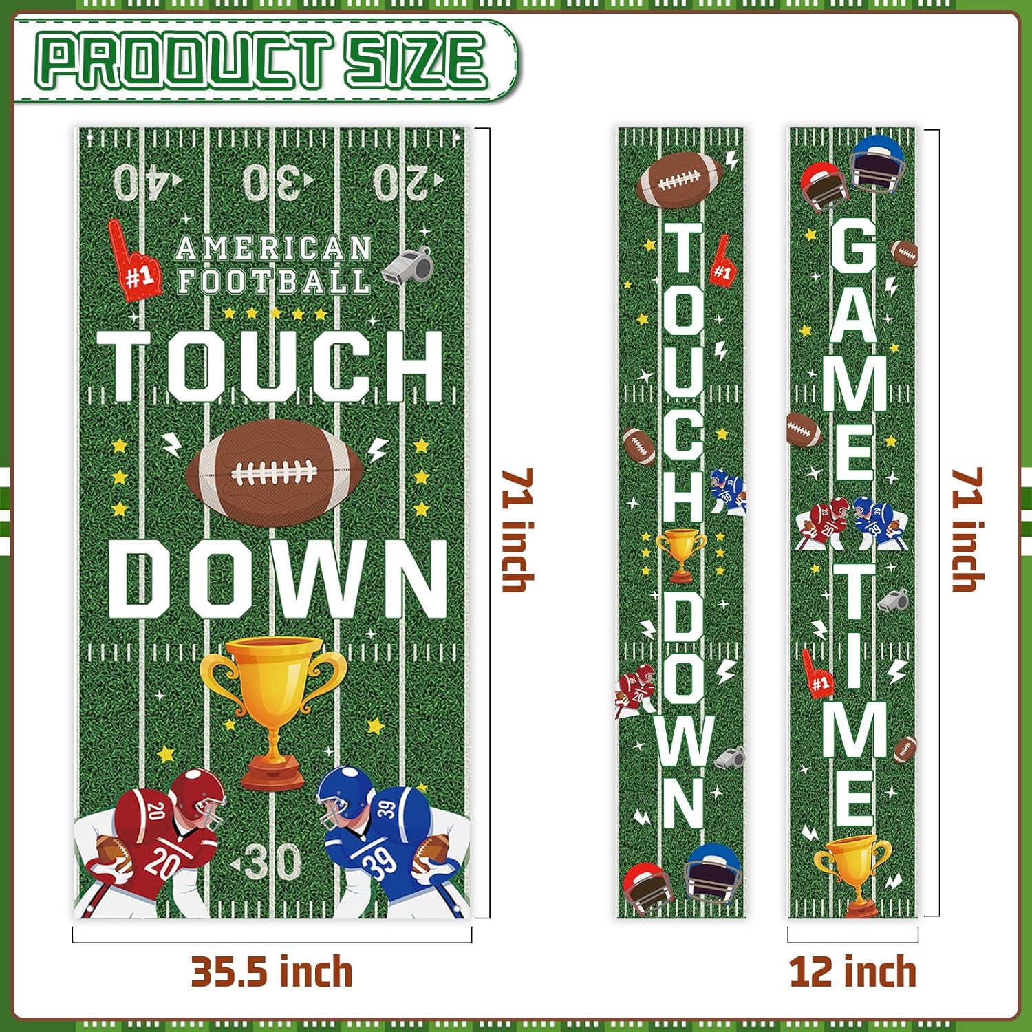 Football Party Decorations Door Banner Set