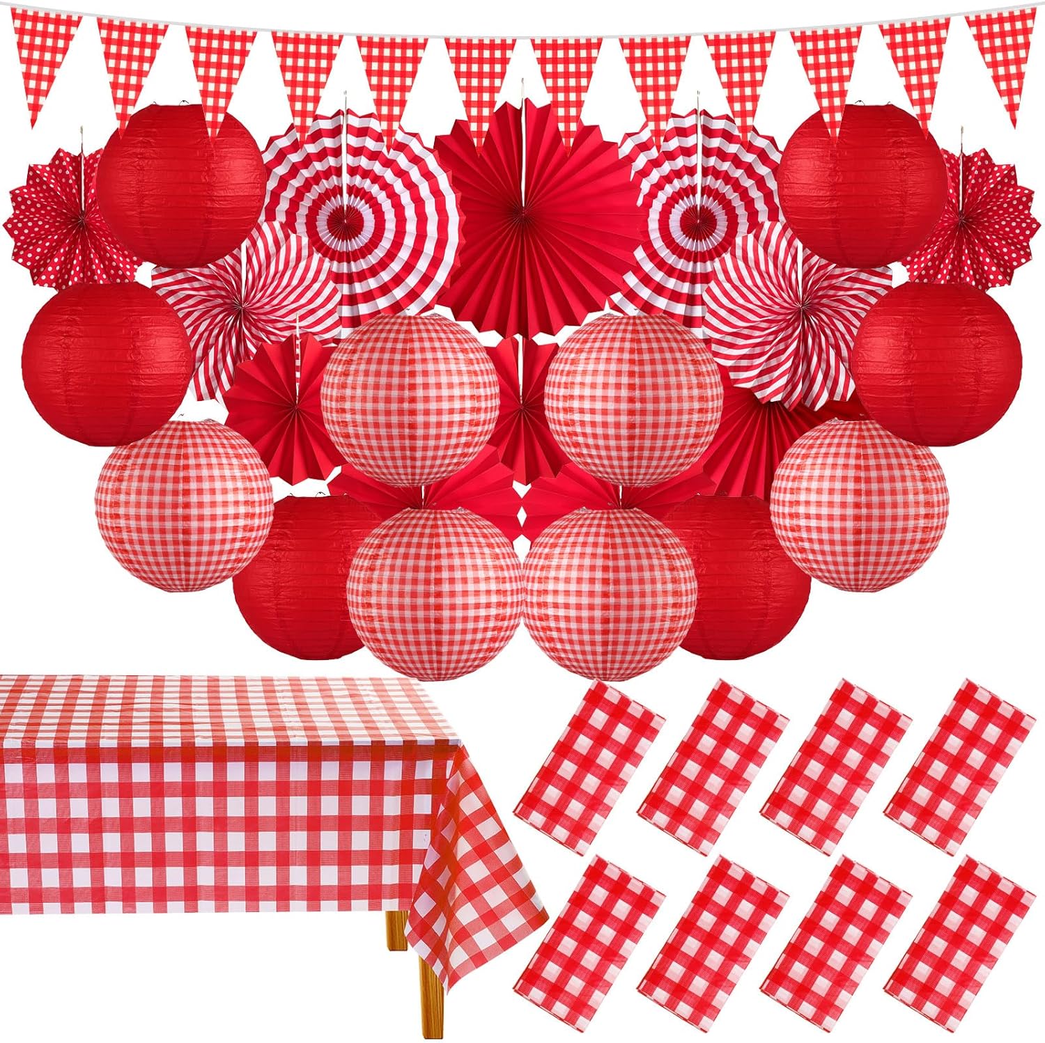 Moukeren 33 Pcs Picnic Decor Set