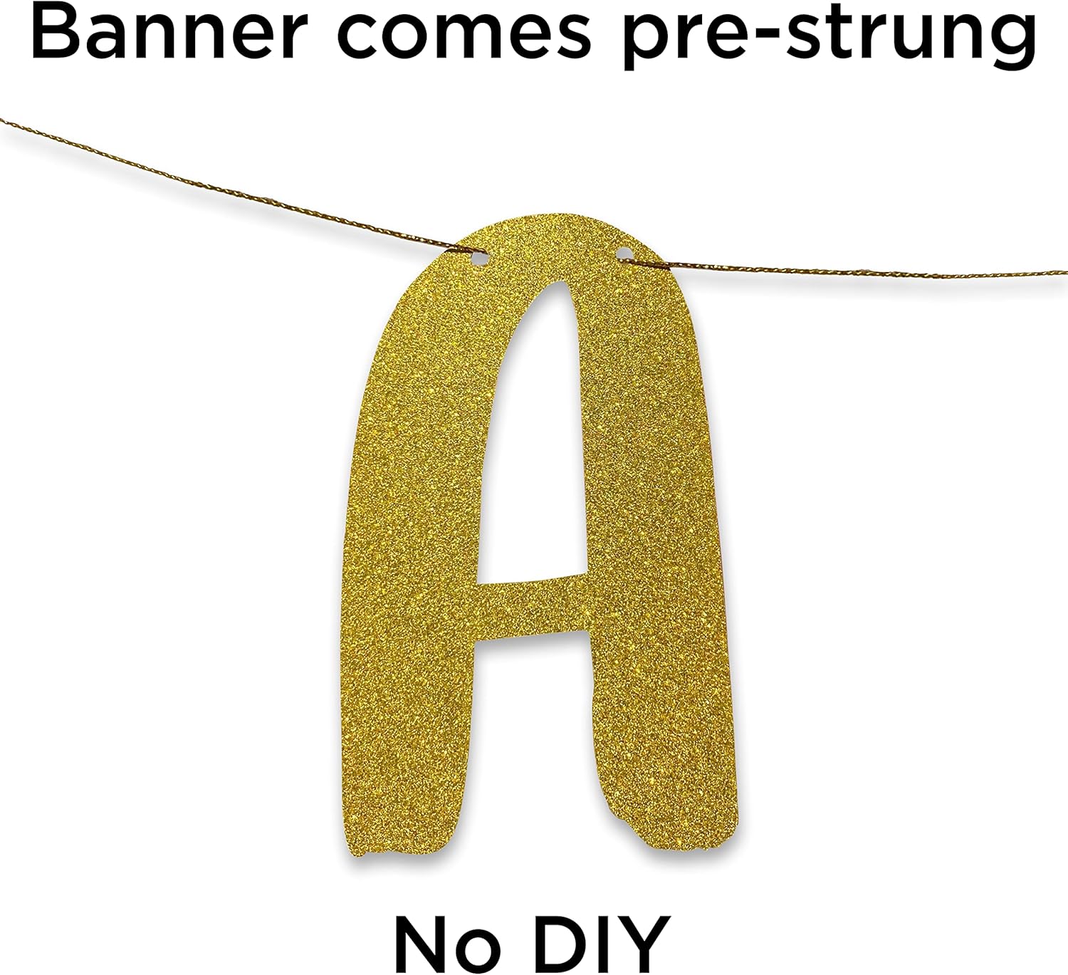 She Deserves Better Gold Glitter Banner Bachelor Party Decor