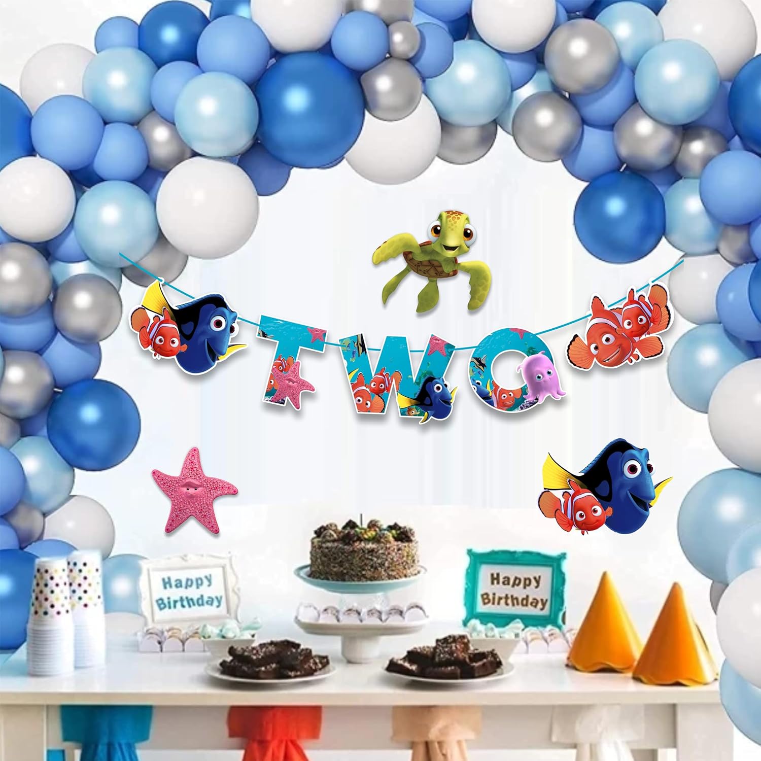 Finding Nemo Two Banner - Ocean Theme Party Decorations
