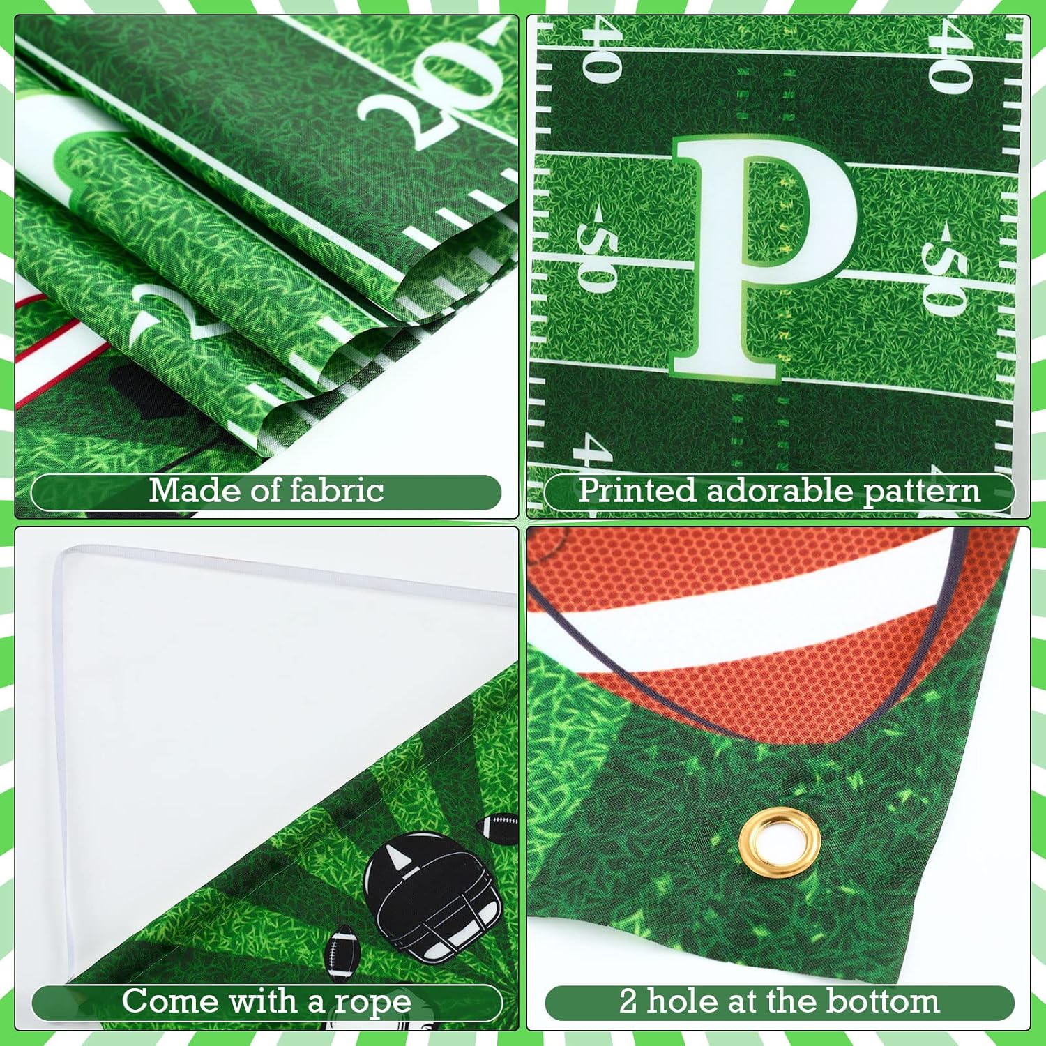 Batiyeer Football Birthday Decor Banner Sign