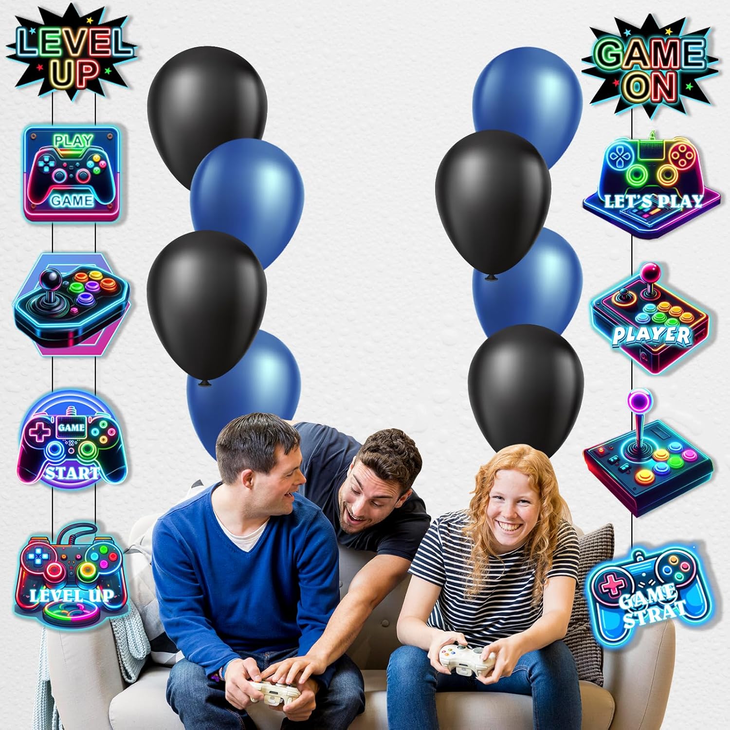 Wayyogh Video Game Party Decorations Door Banner Set