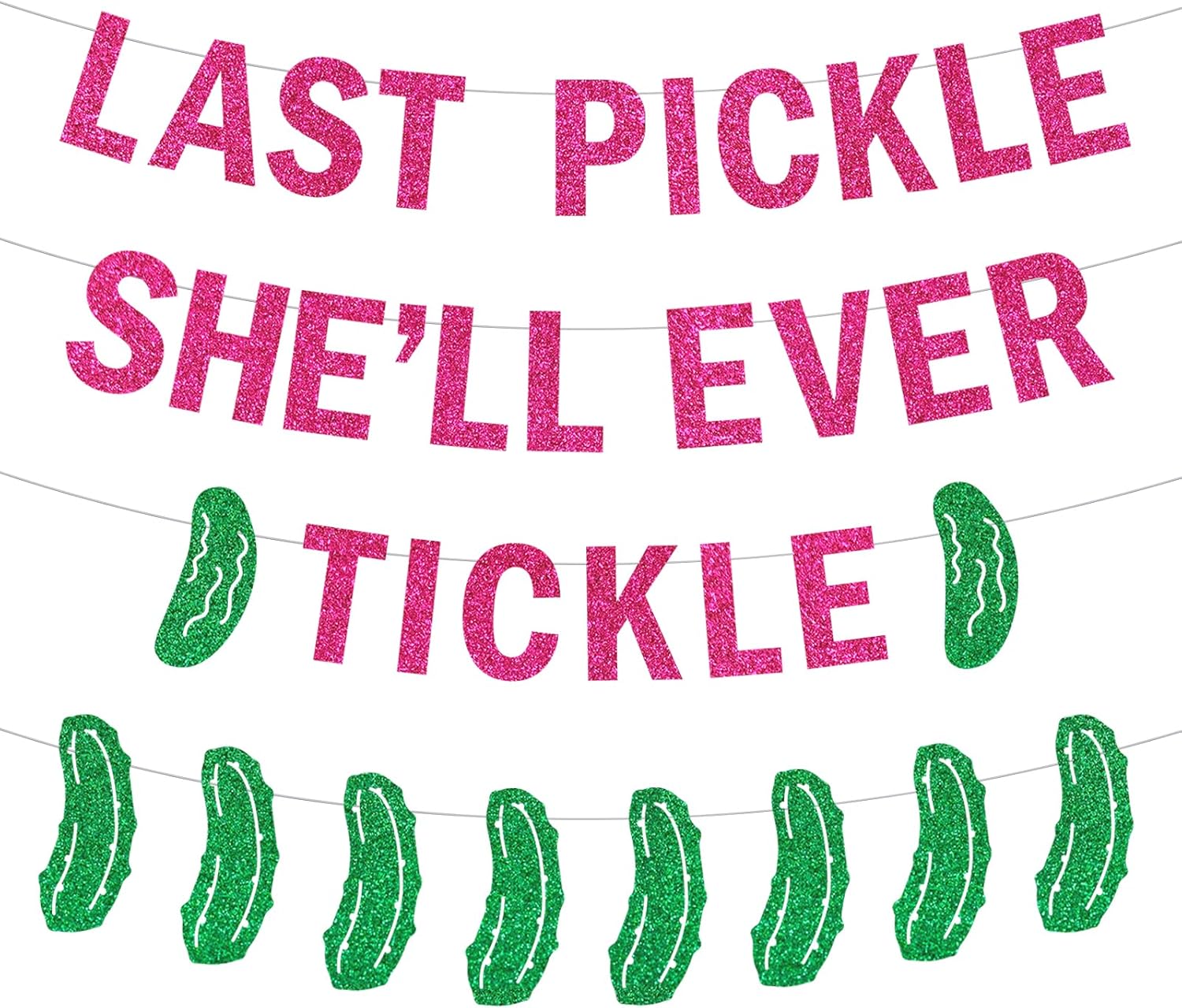 Bachelorette Party Decor Set with Funny Glitter Banners