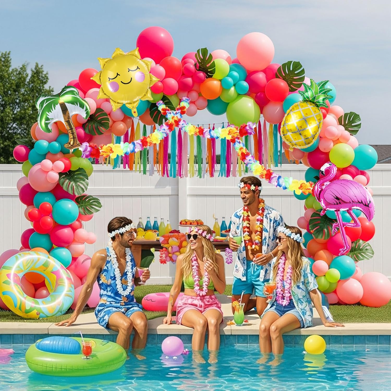 Tropical Balloon Garland Kit for Summer Parties