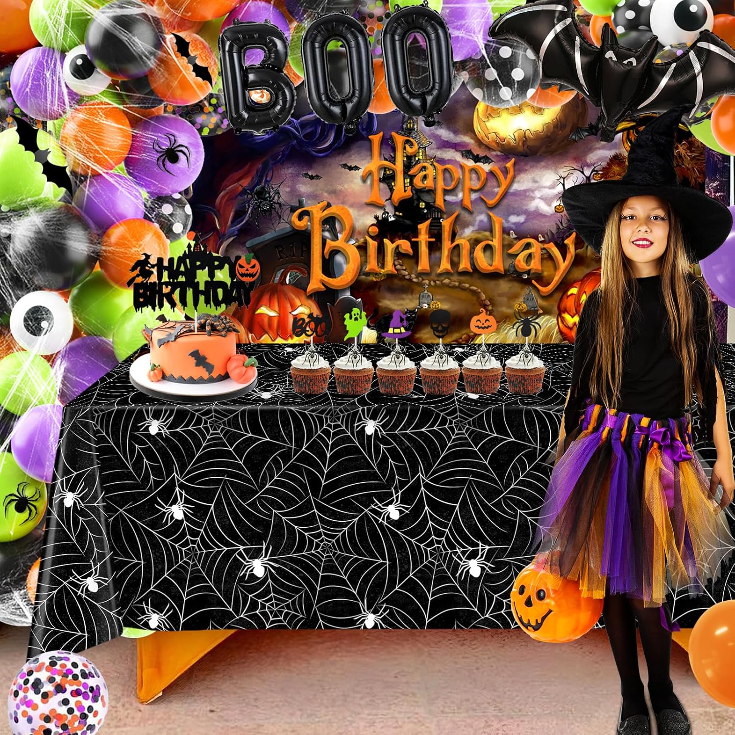 Halloween Birthday Party Decor 105 Pcs Decor Set