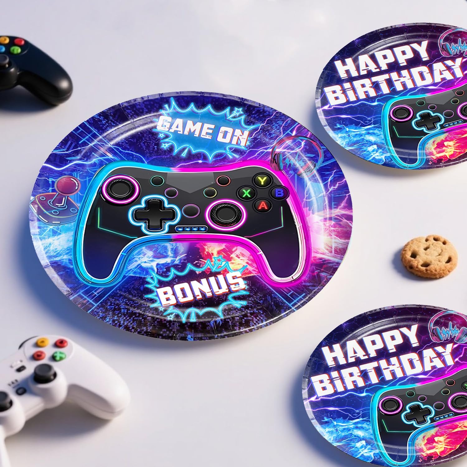Yingoto 186Pcs Video Game Party Decorations Set