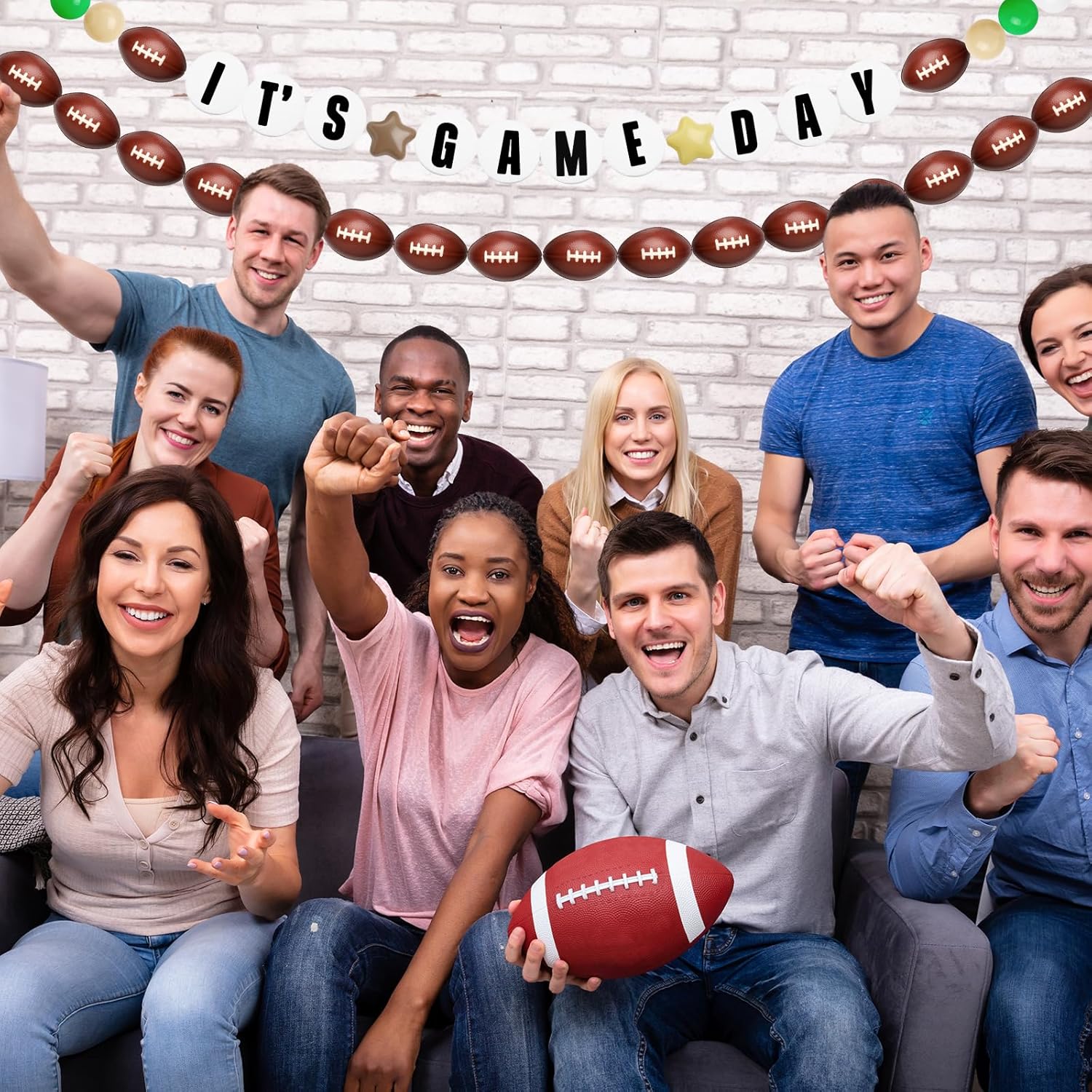98 Pcs Football Themed Birthday Banner DIY Kit