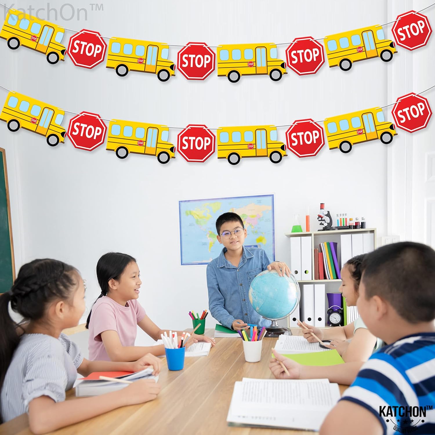KatchOn Back to School Bus Banner 10 Feet Ready to Hang