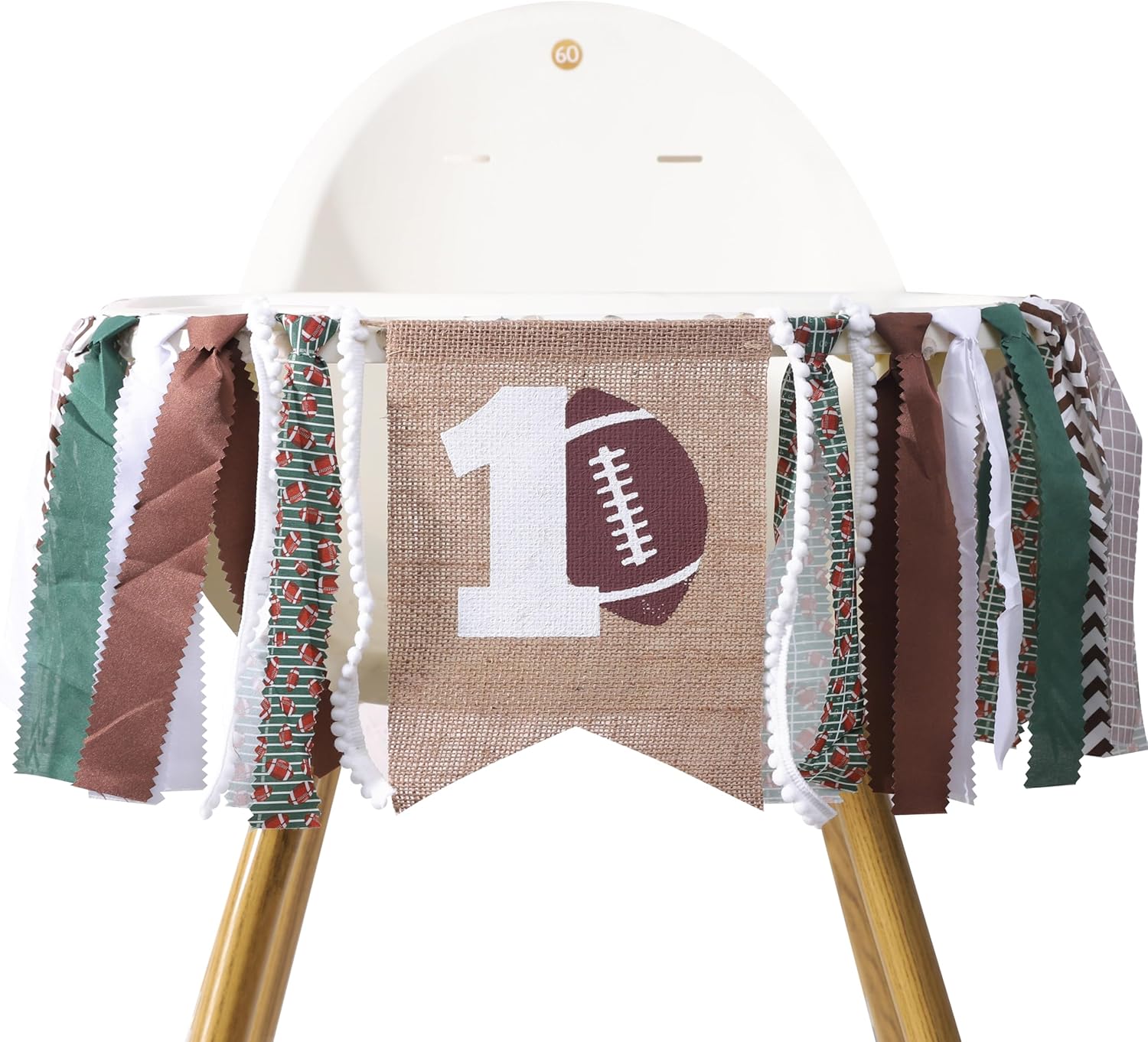 Football 1st Birthday High Chair Banner for Boy