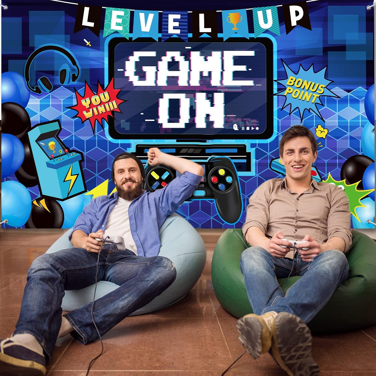 Blulu Video Game Party Decor Banner for Game Lovers