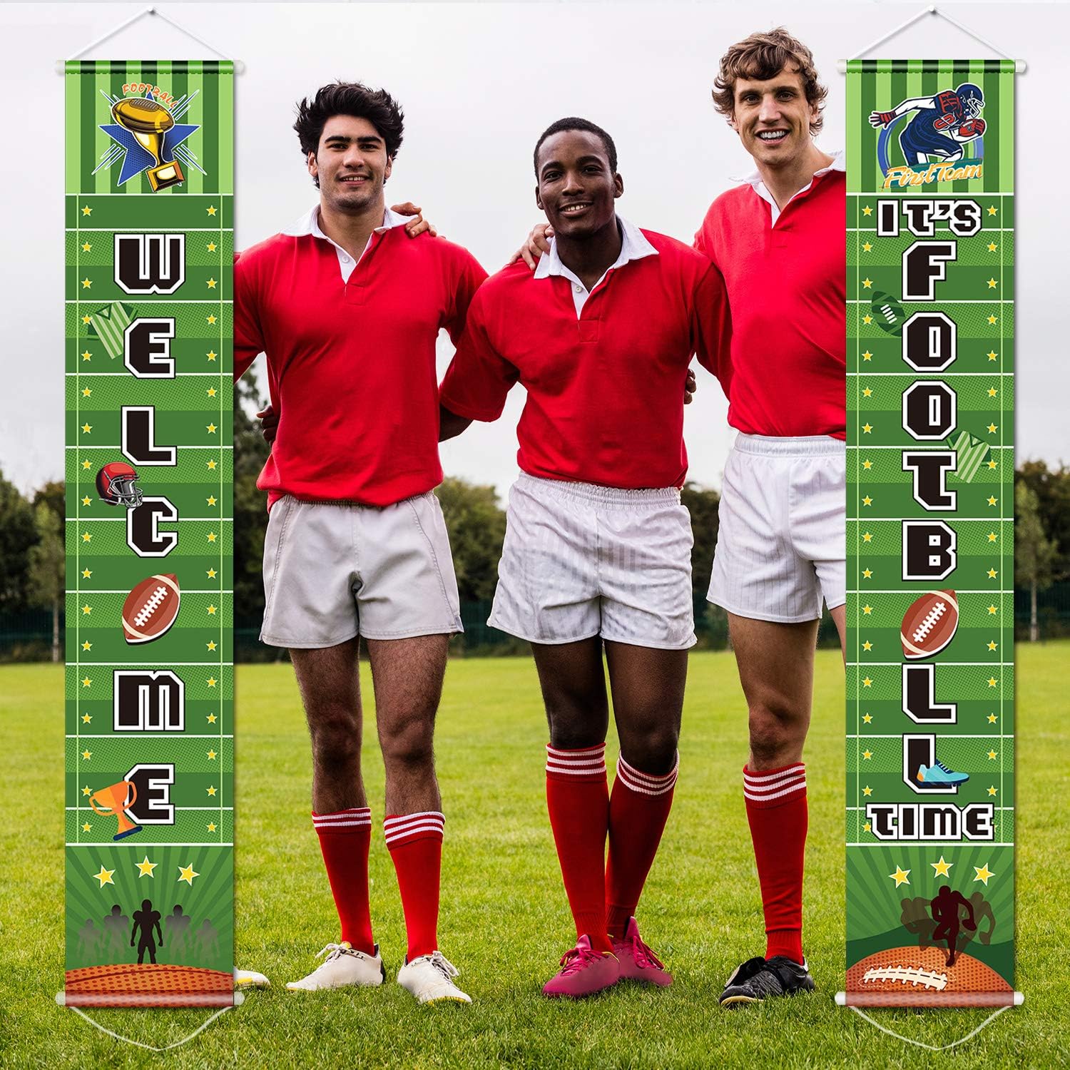 Football Party Banner for Birthday and Festival Decor