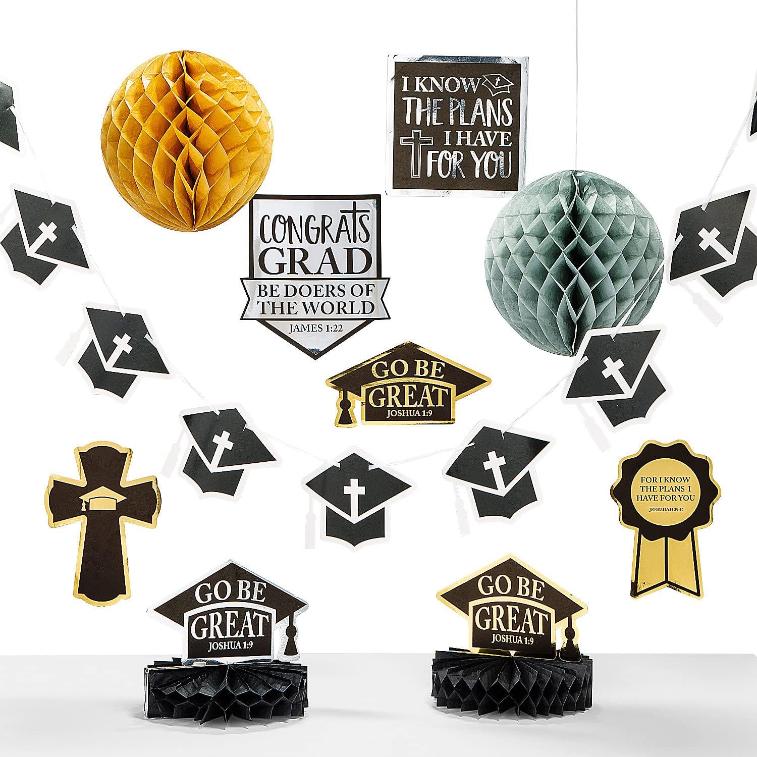 Religious Graduation Decor Kit - 8 Pieces