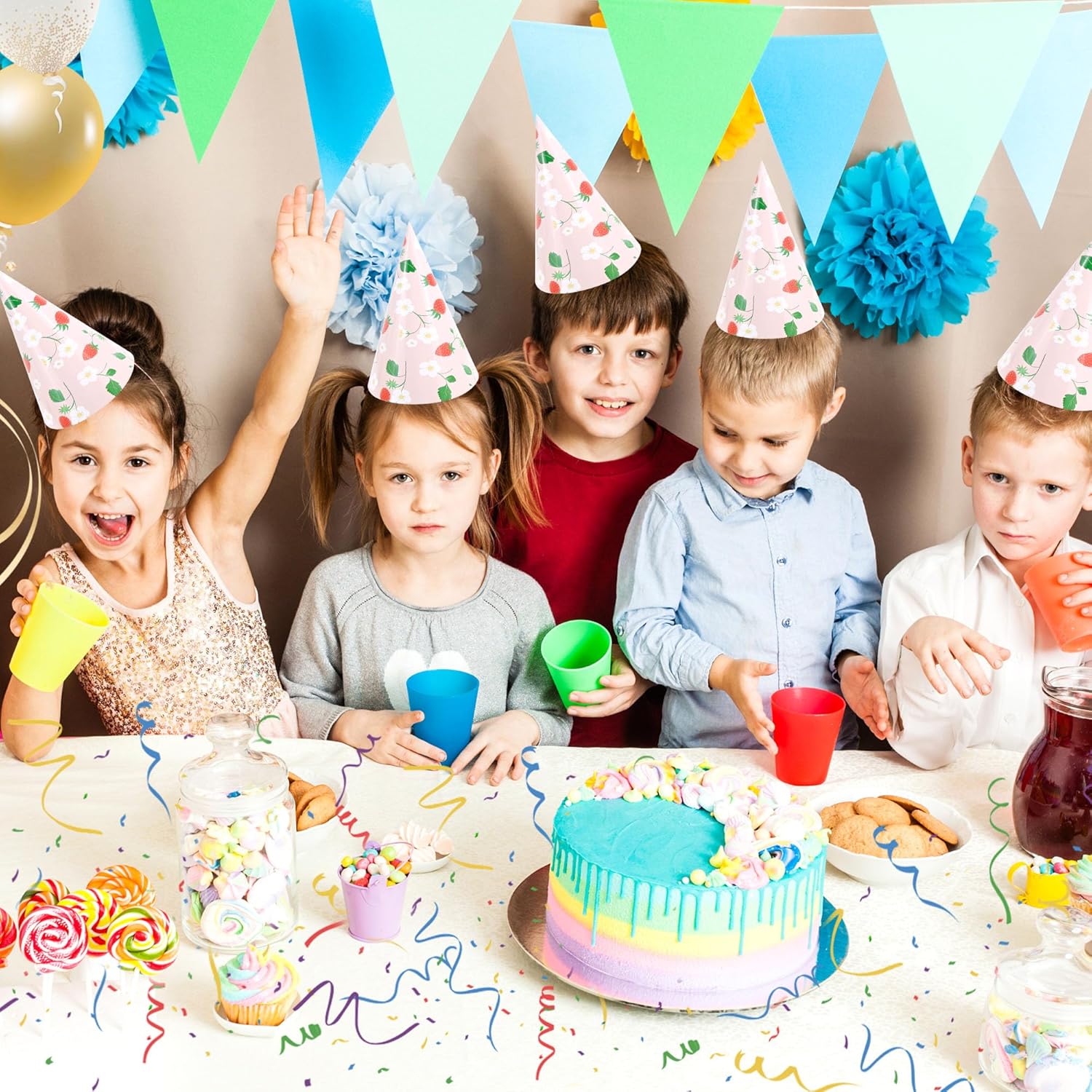 CANREVEL 12PCS Party Hats for Kids and Adults