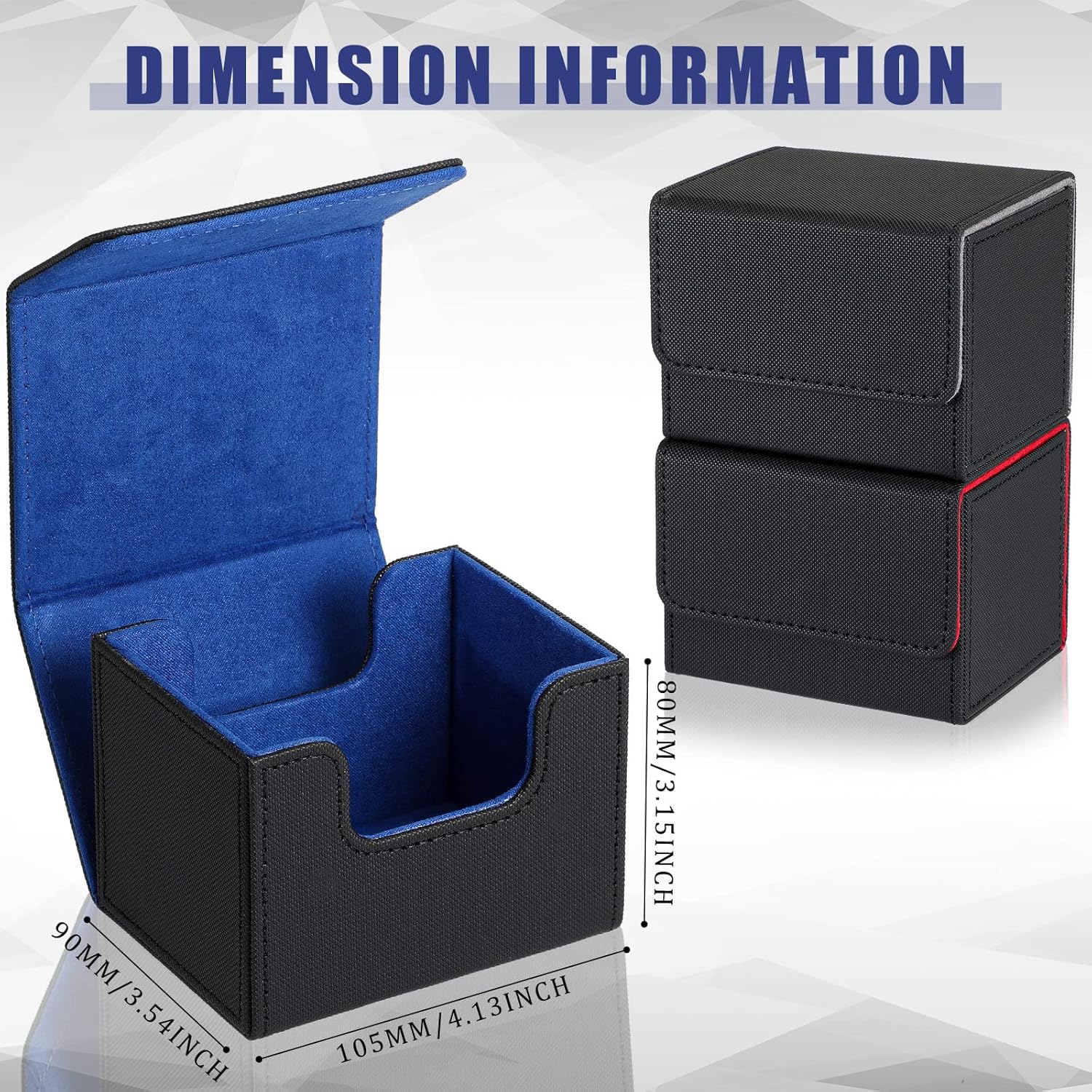 Weewooday 3 Piece Card Storage Box for 100 Cards