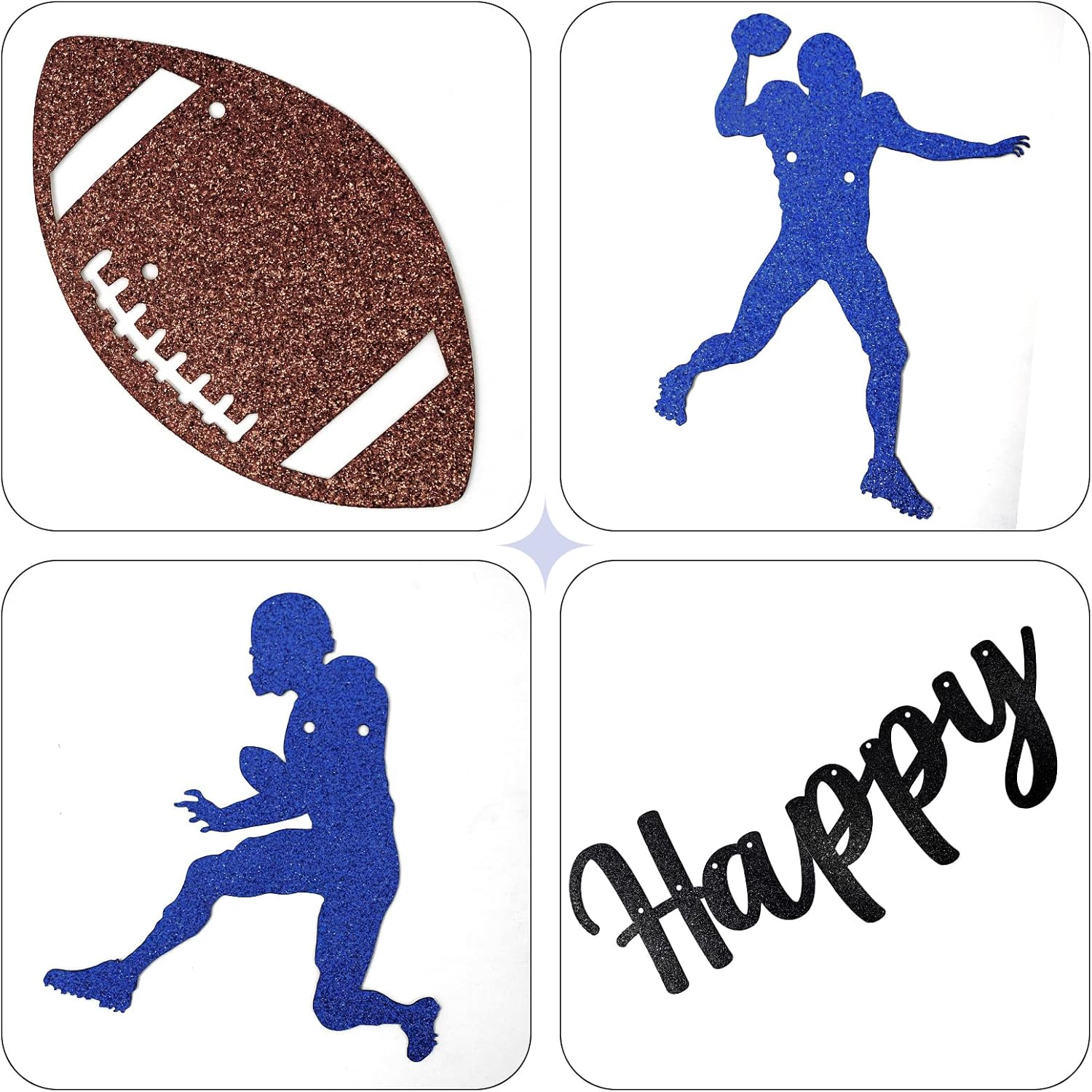 Football Birthday Banner Decorations for Boys Men
