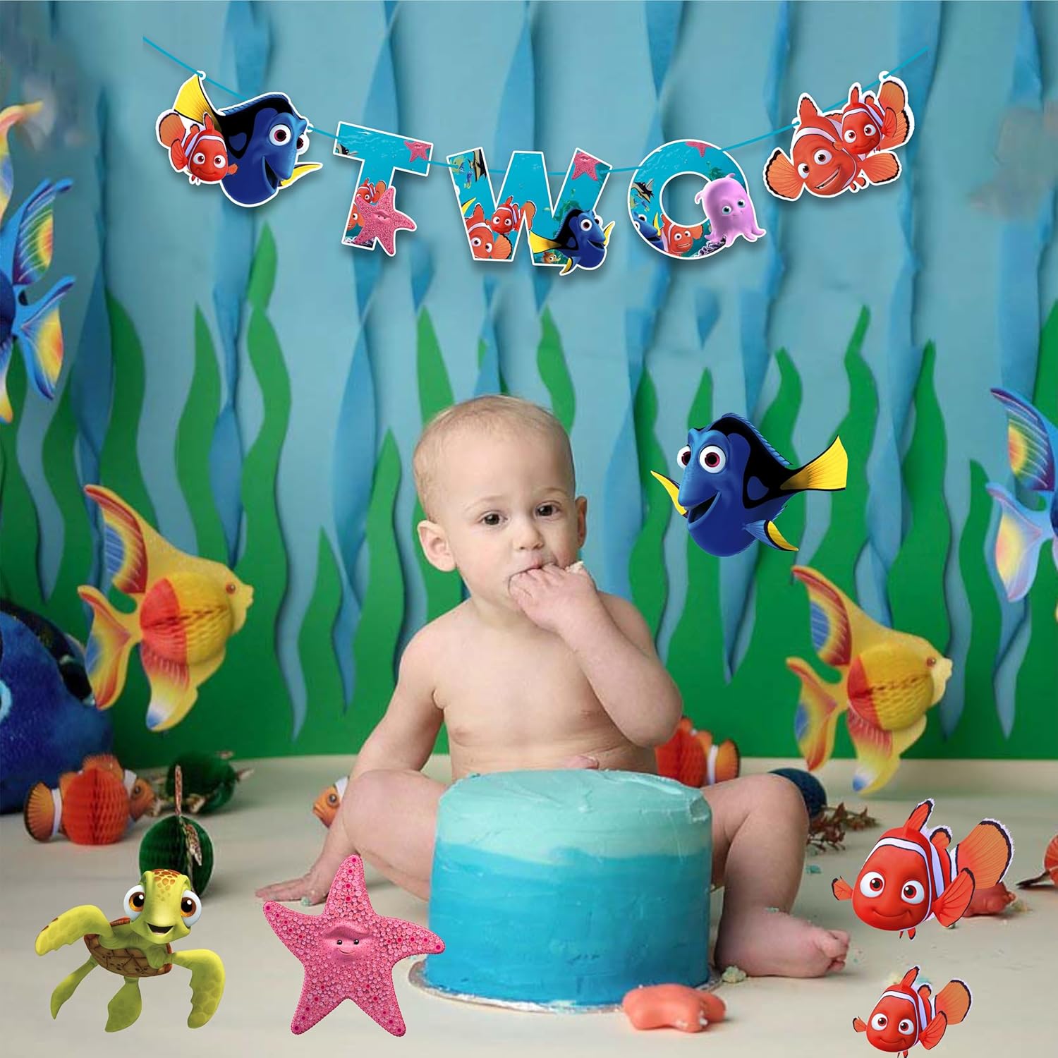 Finding Nemo Two Banner - Ocean Theme Party Decorations
