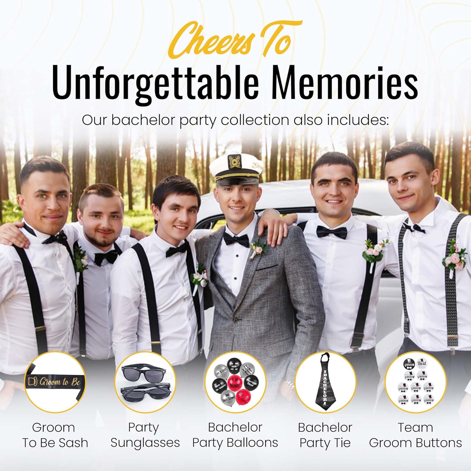 Brosash Bachelor Party Banner - Gold Stripper Sendoff Sign