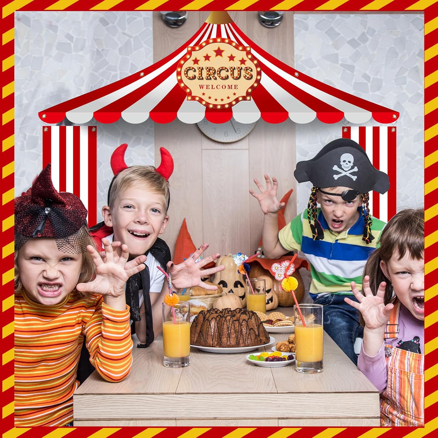 Preboun 3 Pcs Circus Tent Carnival Decorations
