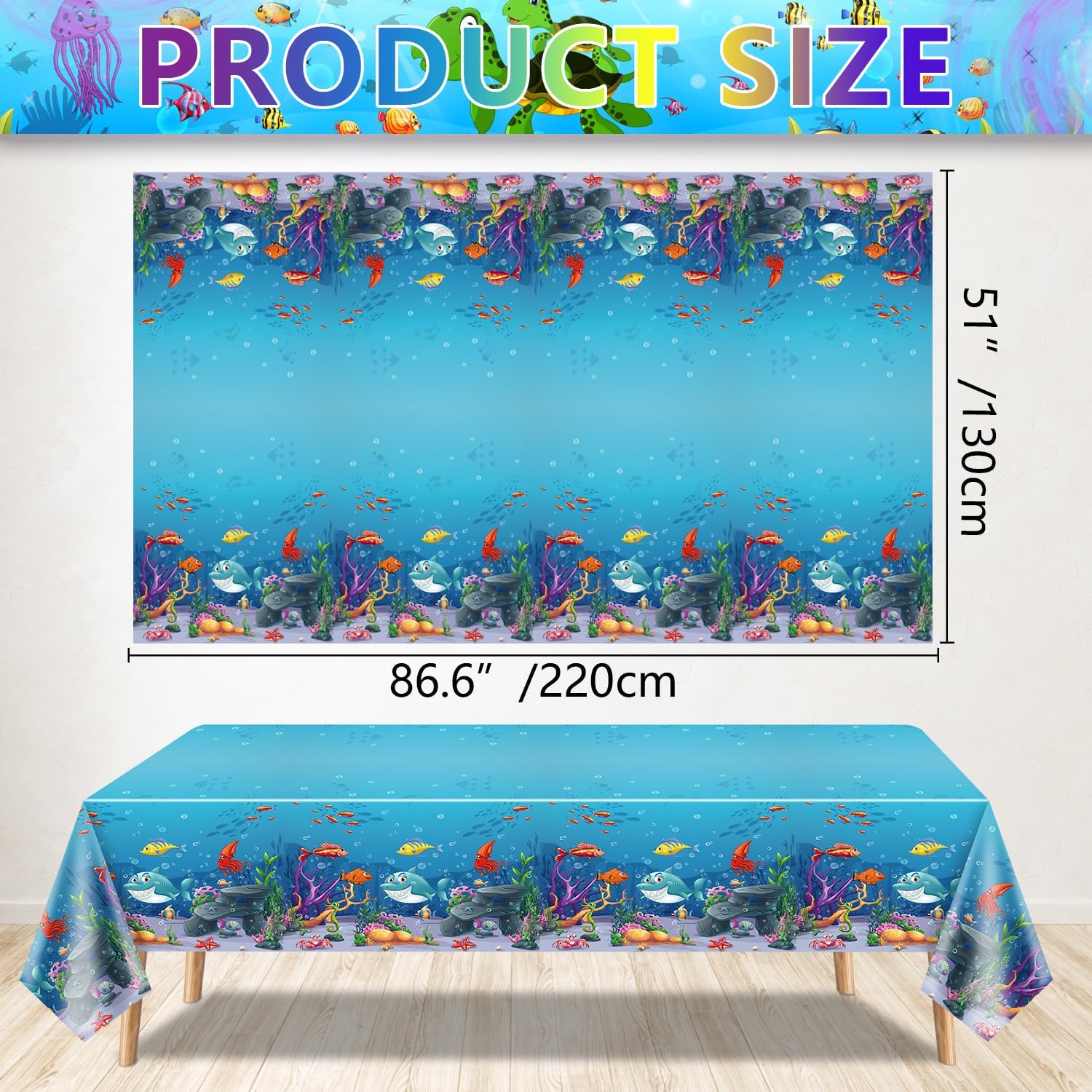 246 Pack Under the Sea Party Supplies Set for 20 Guests