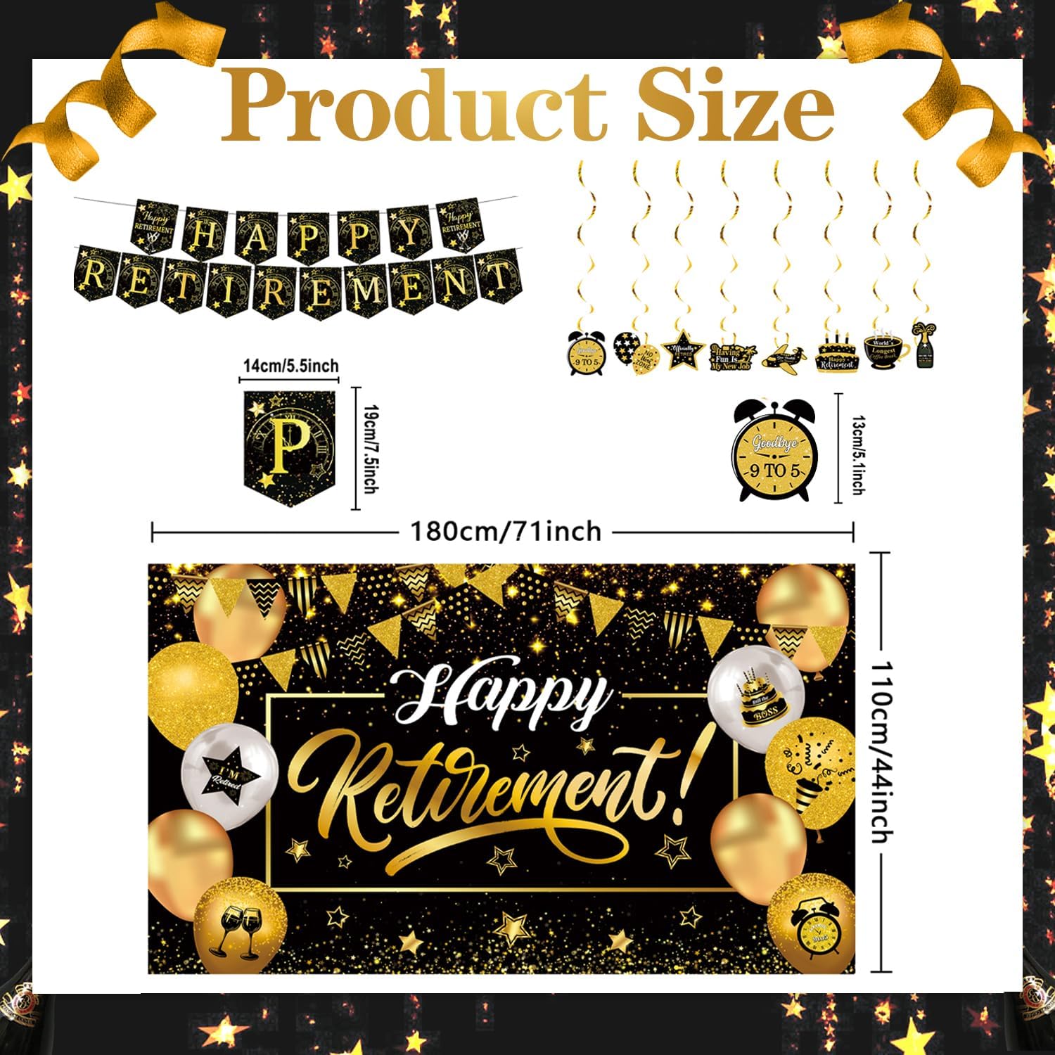Happy Retirement Party Decorations Set