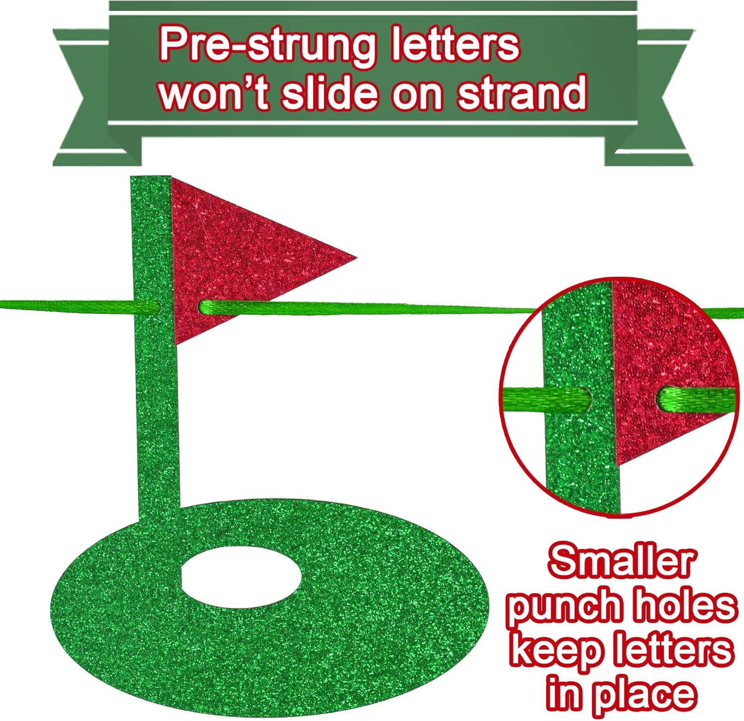 Golf Themed Birthday Banner with Pre-Strung Rope