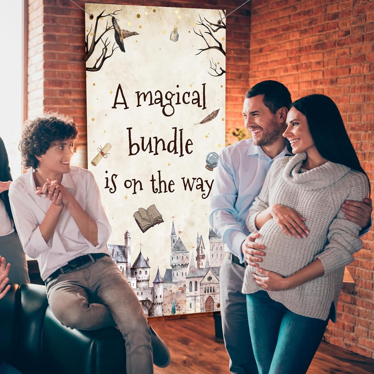 Magical Wizard Party Door Banner with Hanging Rope