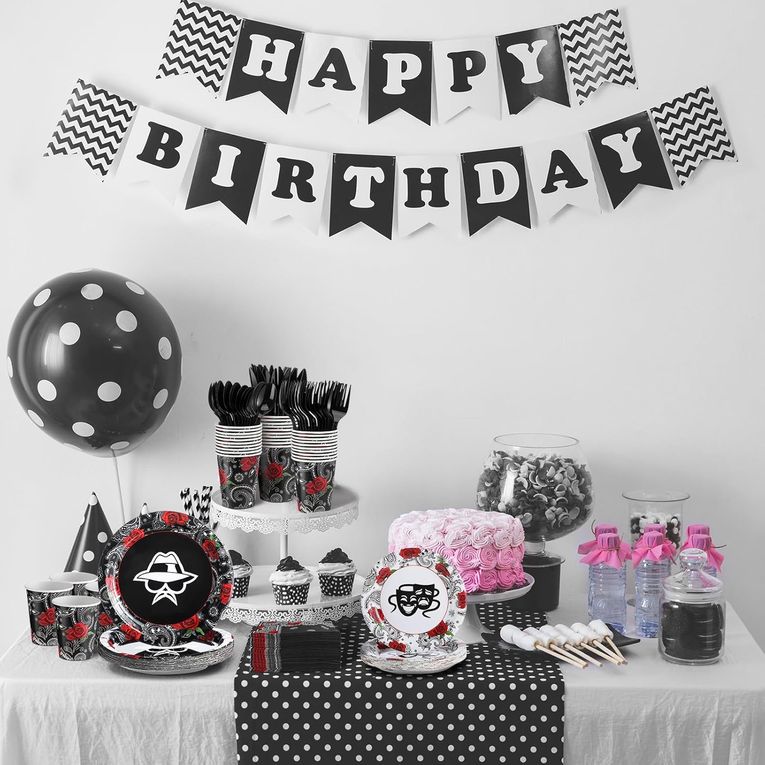 244 Pcs Early 2000s Cholo Gangsta Party Tableware Set