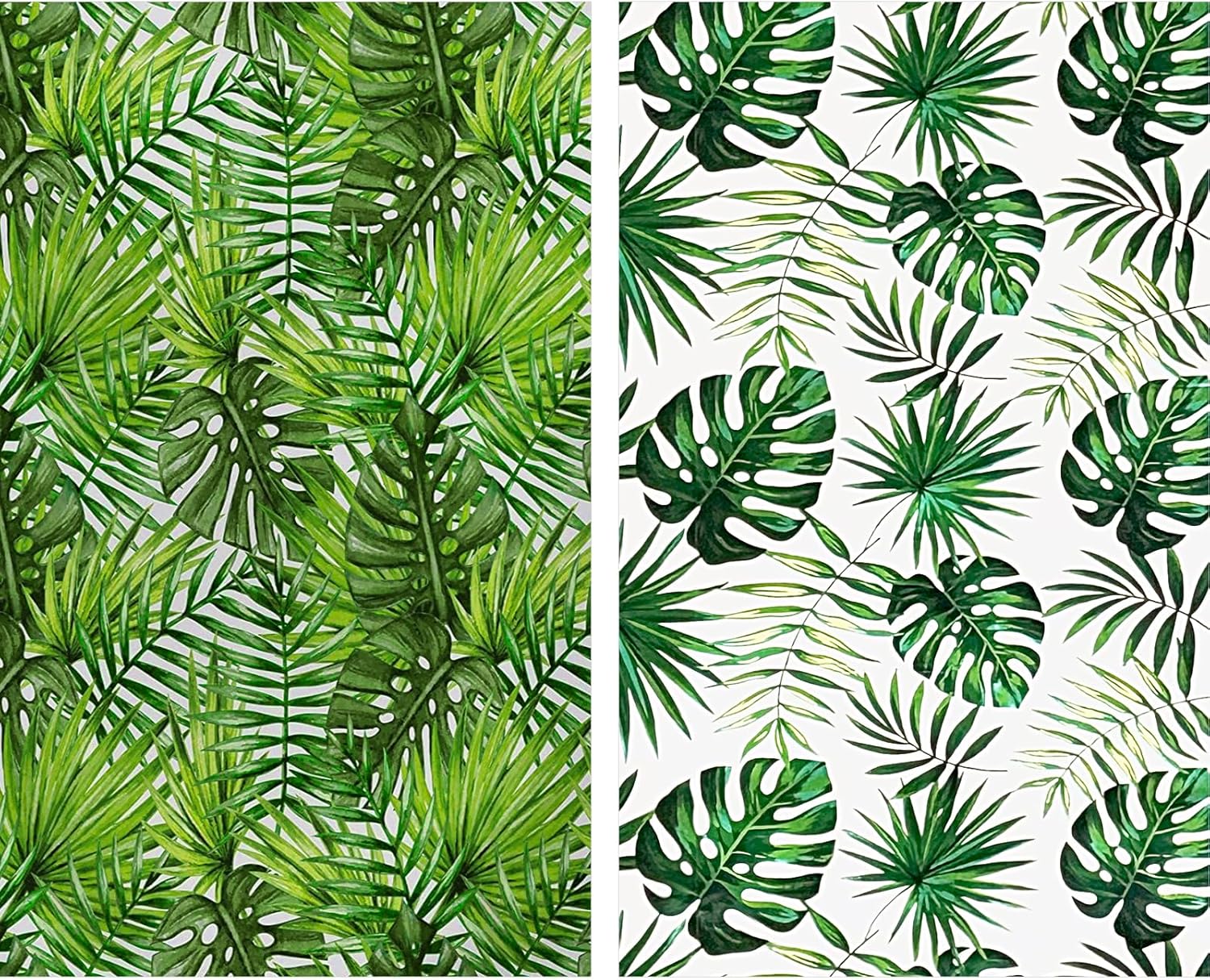 2 Pieces 54x108 Inch Hawaii Palm Leaves Tablecloth Decorations