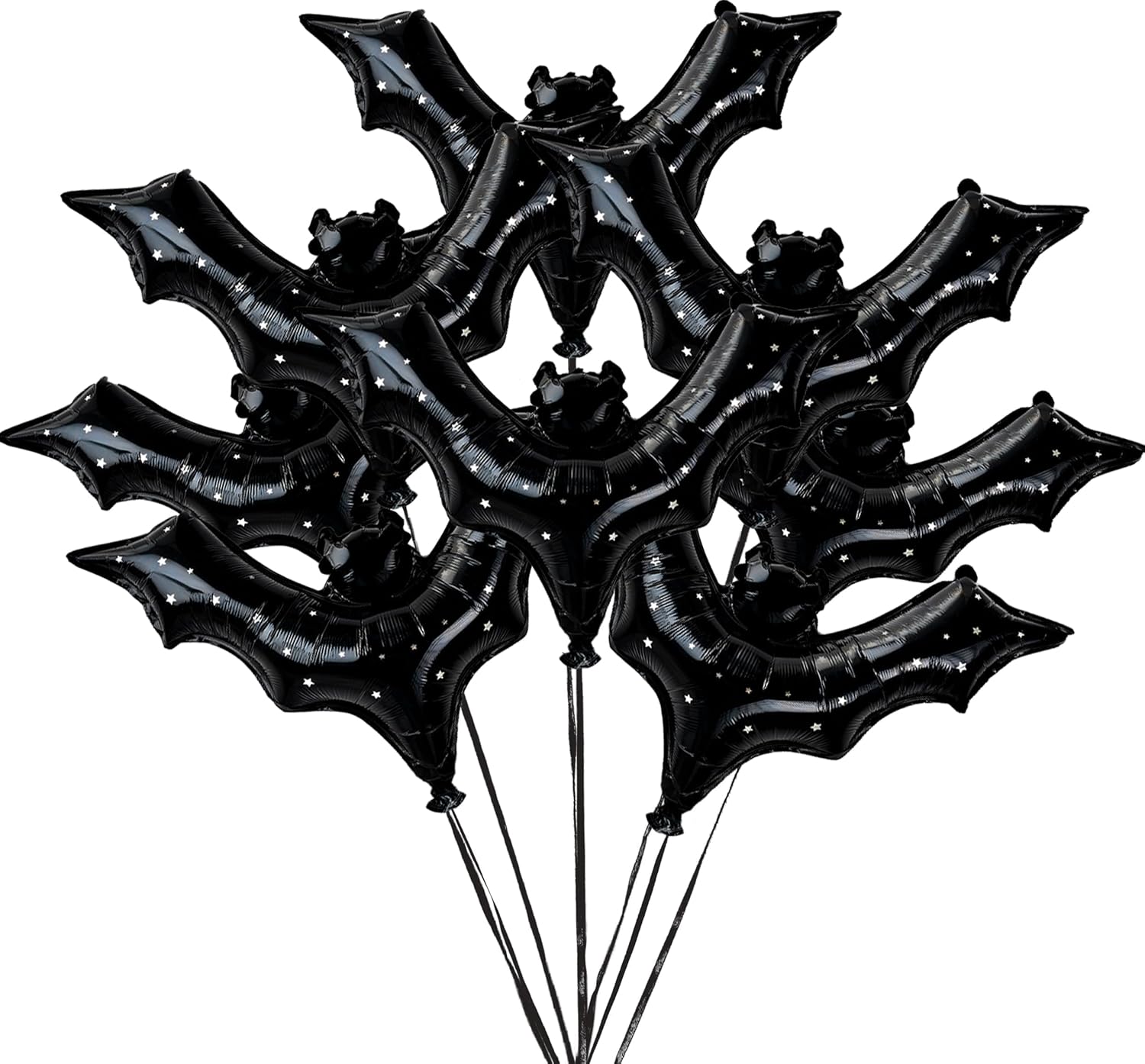 Cheerland Black Bat Balloons Halloween Decor 8pcs