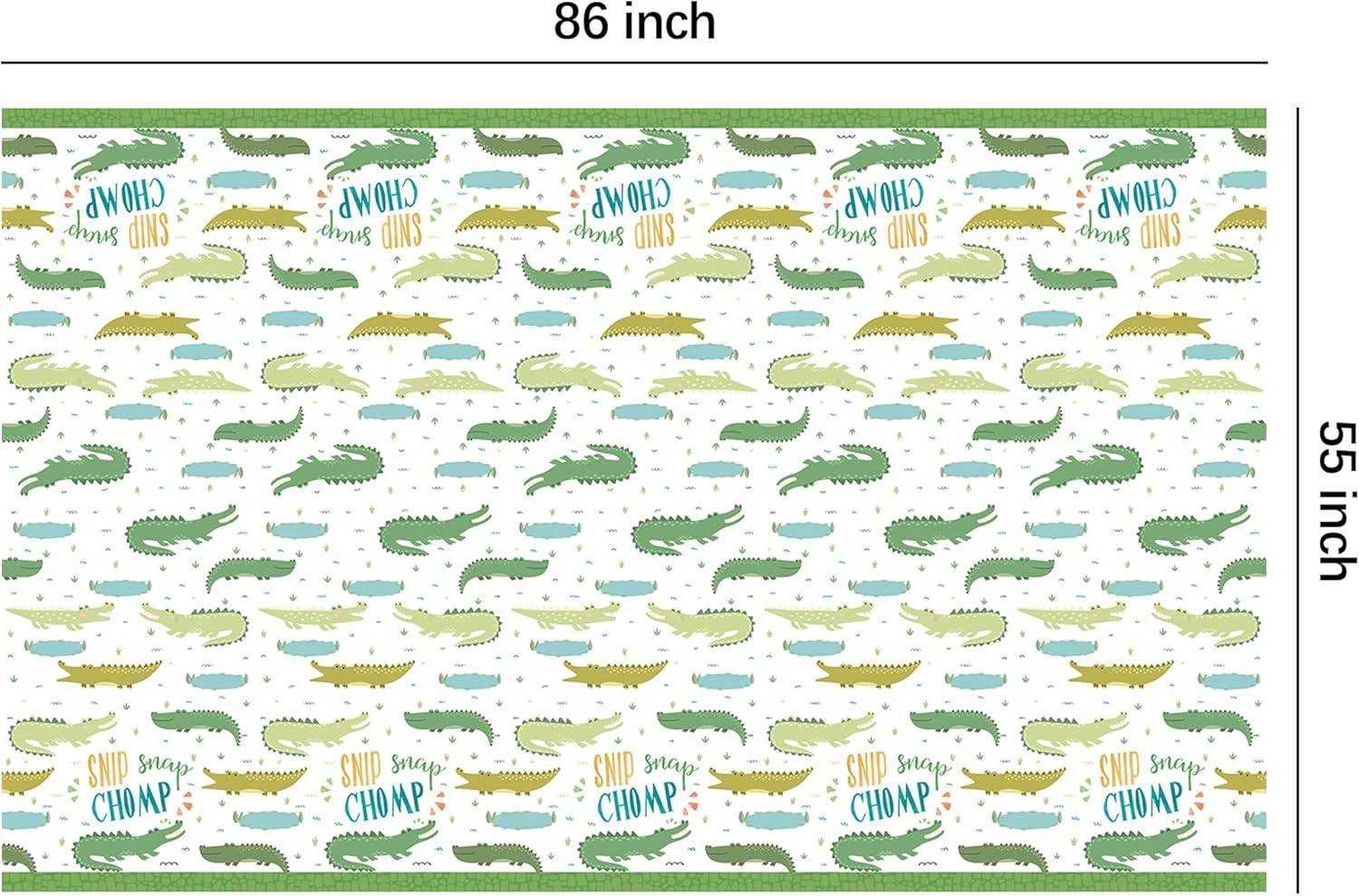 Alligator Birthday Party Tablecloth Set 3pcs