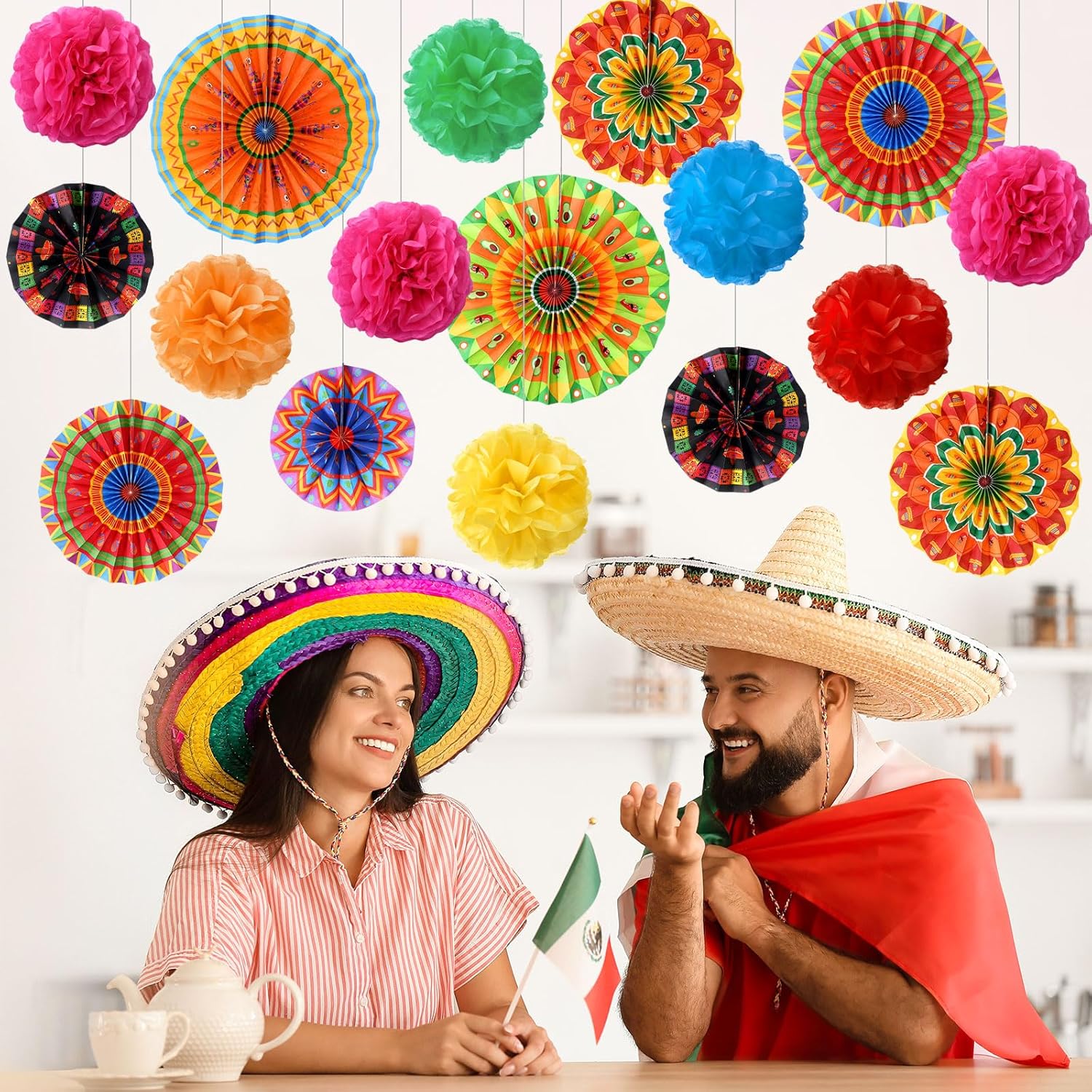 Outus 21 Pcs Mexican Party Decorations Set