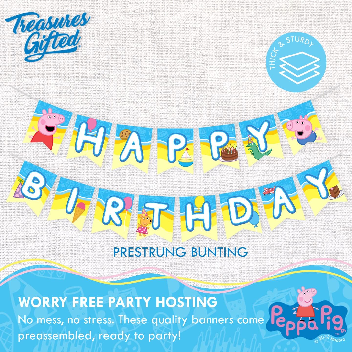 Treasures Gifted Peppa Pig Birthday Banner