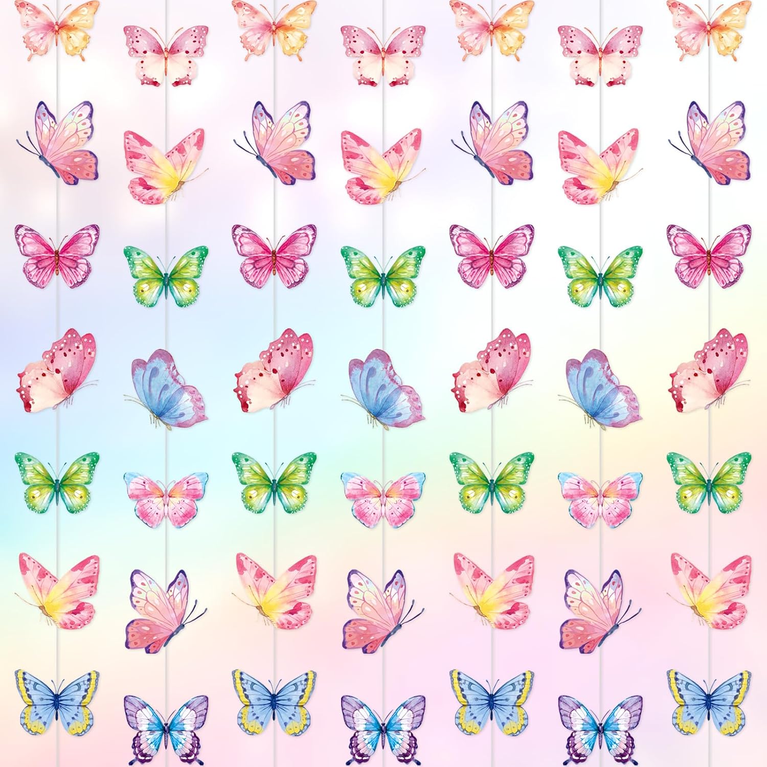 Capoda 8 Pcs Butterfly Decor Garlands for Parties