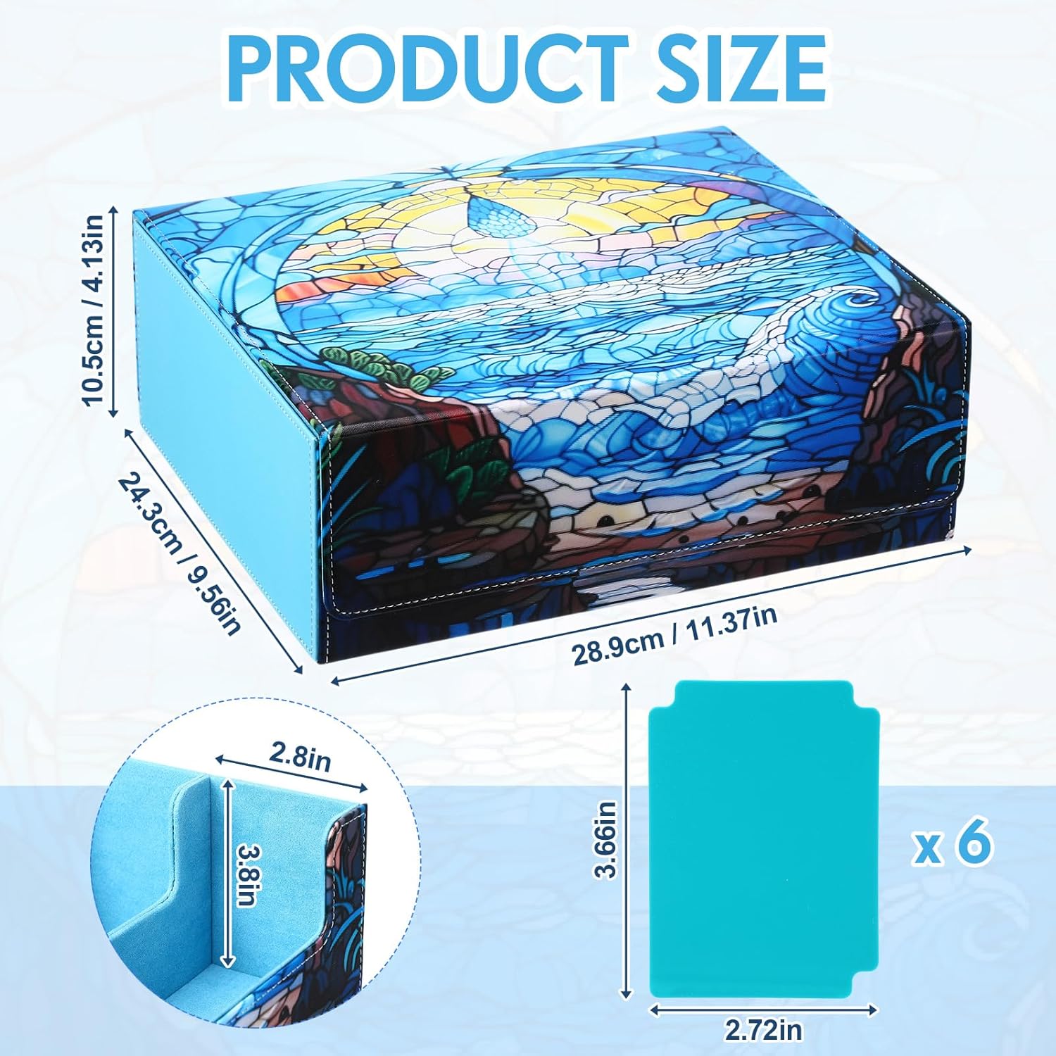 1800 PU Card Storage Box with Magnetic Closure