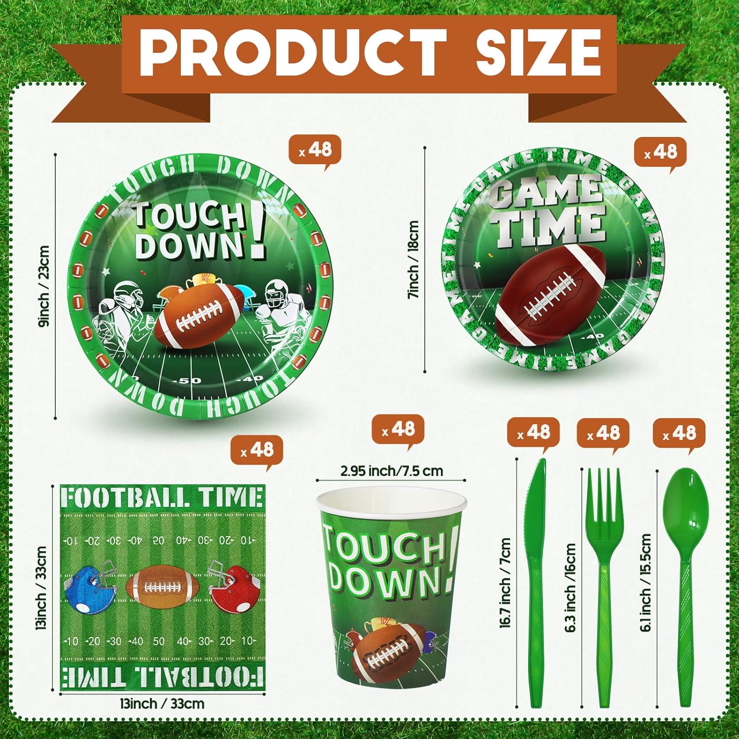 Uiifan Football Party Supplies Kit 336 Pcs