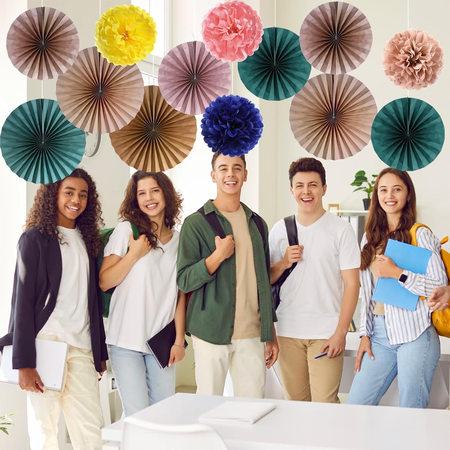 Kosiz Boho Classroom Hanging Decorations 18 Pcs Set