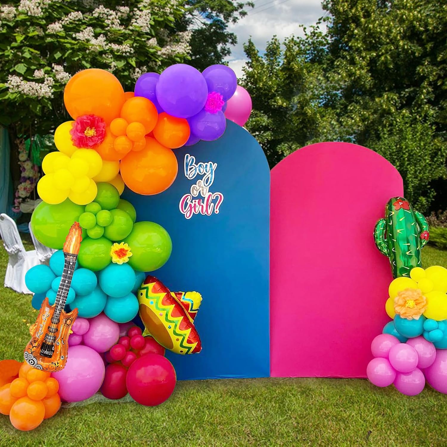 Mexican Fiesta Decorations 134 PCS Balloon Kit