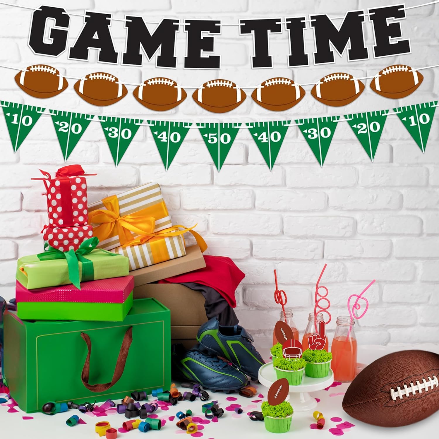 ArtCreativity Football Banner Decoration Set of 3