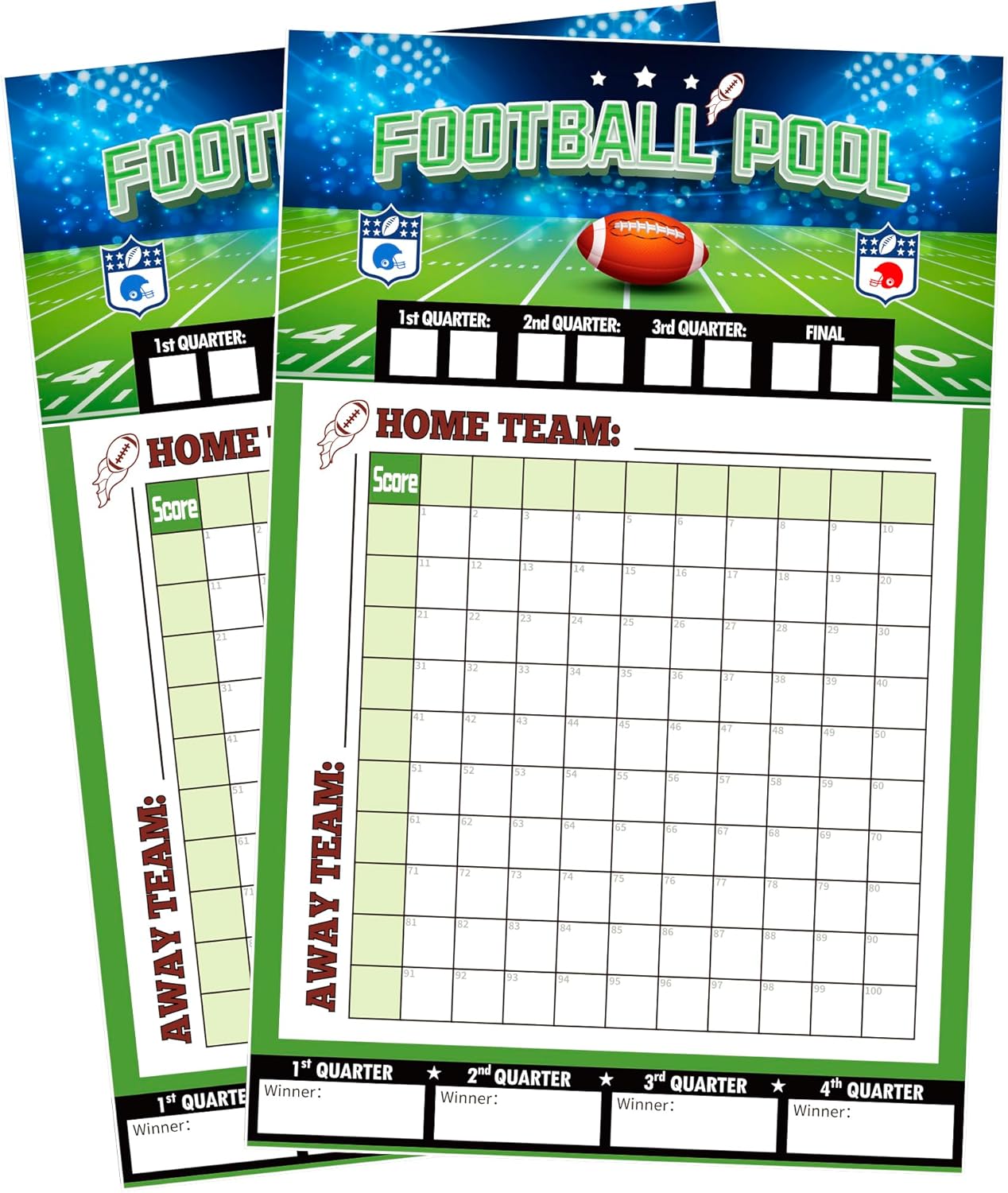 OHOME Football Party Decorations 2 Pack Pool Poster