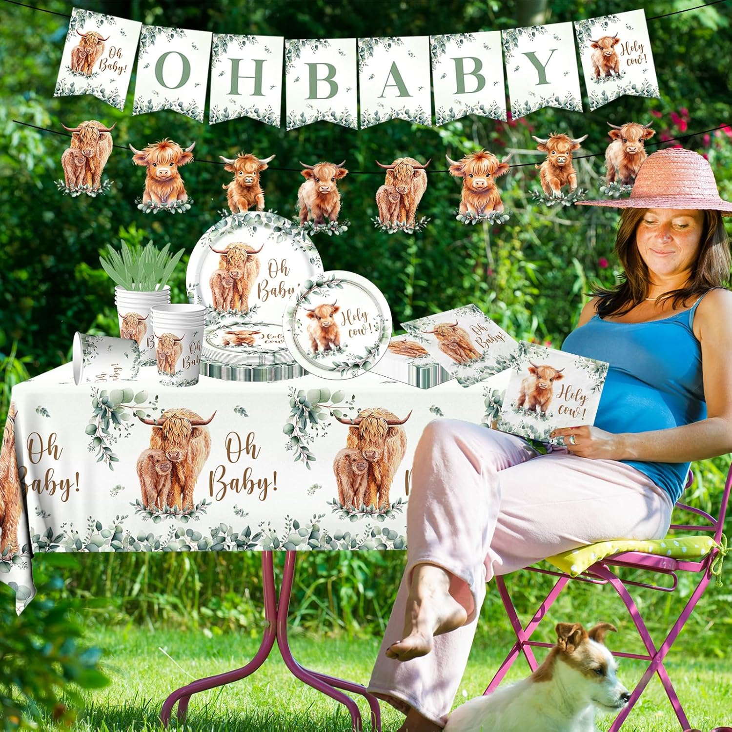Highland Cow Birthday Decorations 142Pcs Party Set