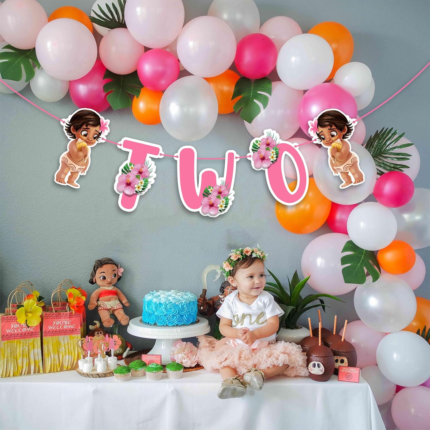 BBY Mna Two Birthday Banner for Girls