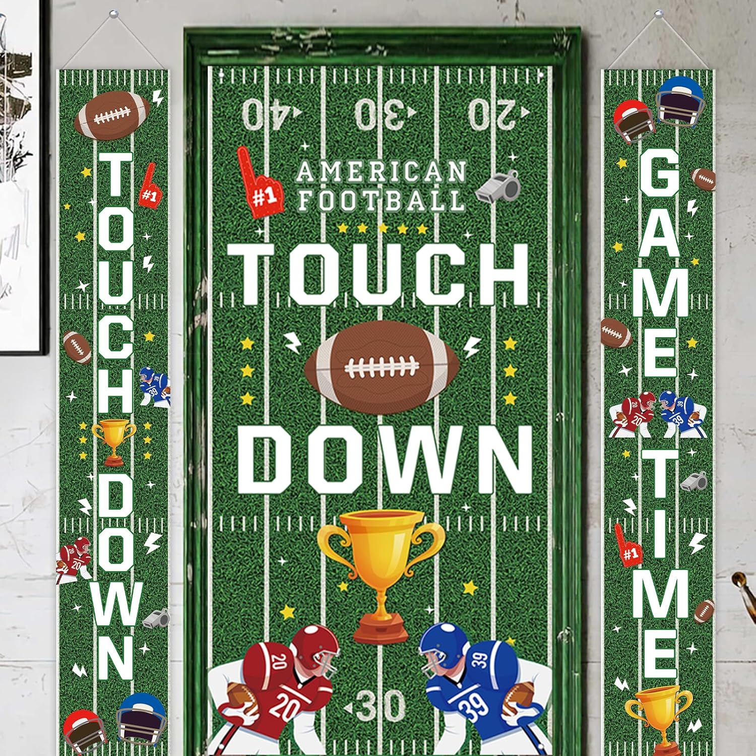 Football Party Decorations Door Banner Set