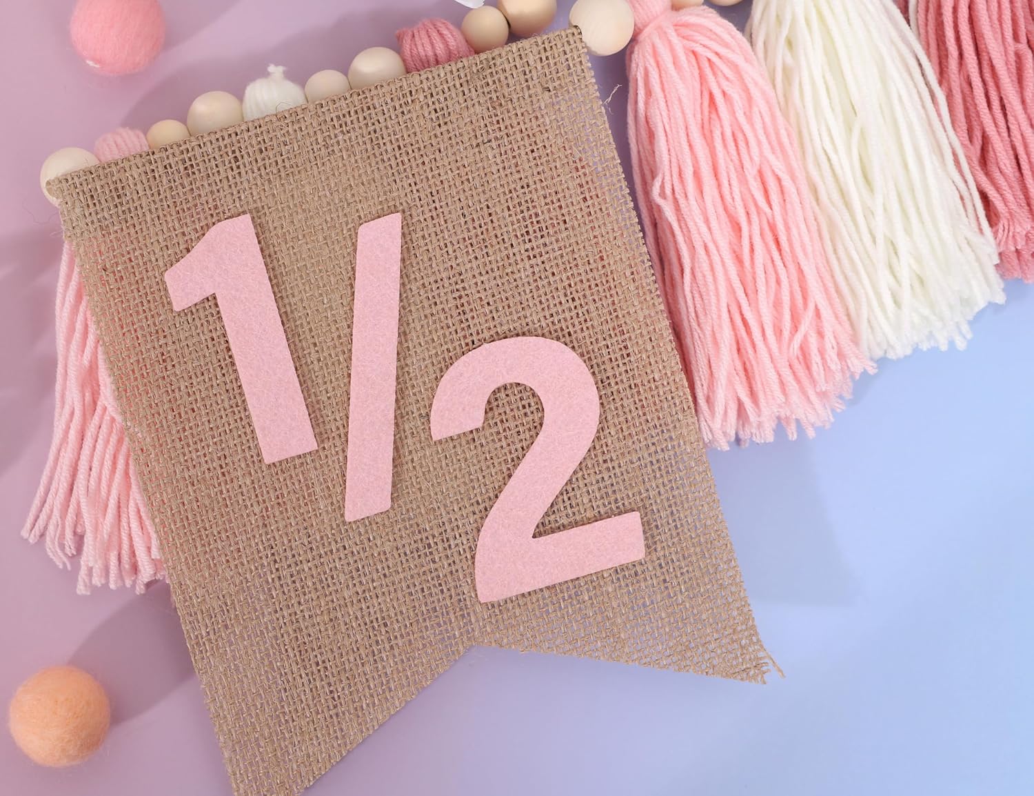 Wawuo Pink 12 Birthday High Chair Banner