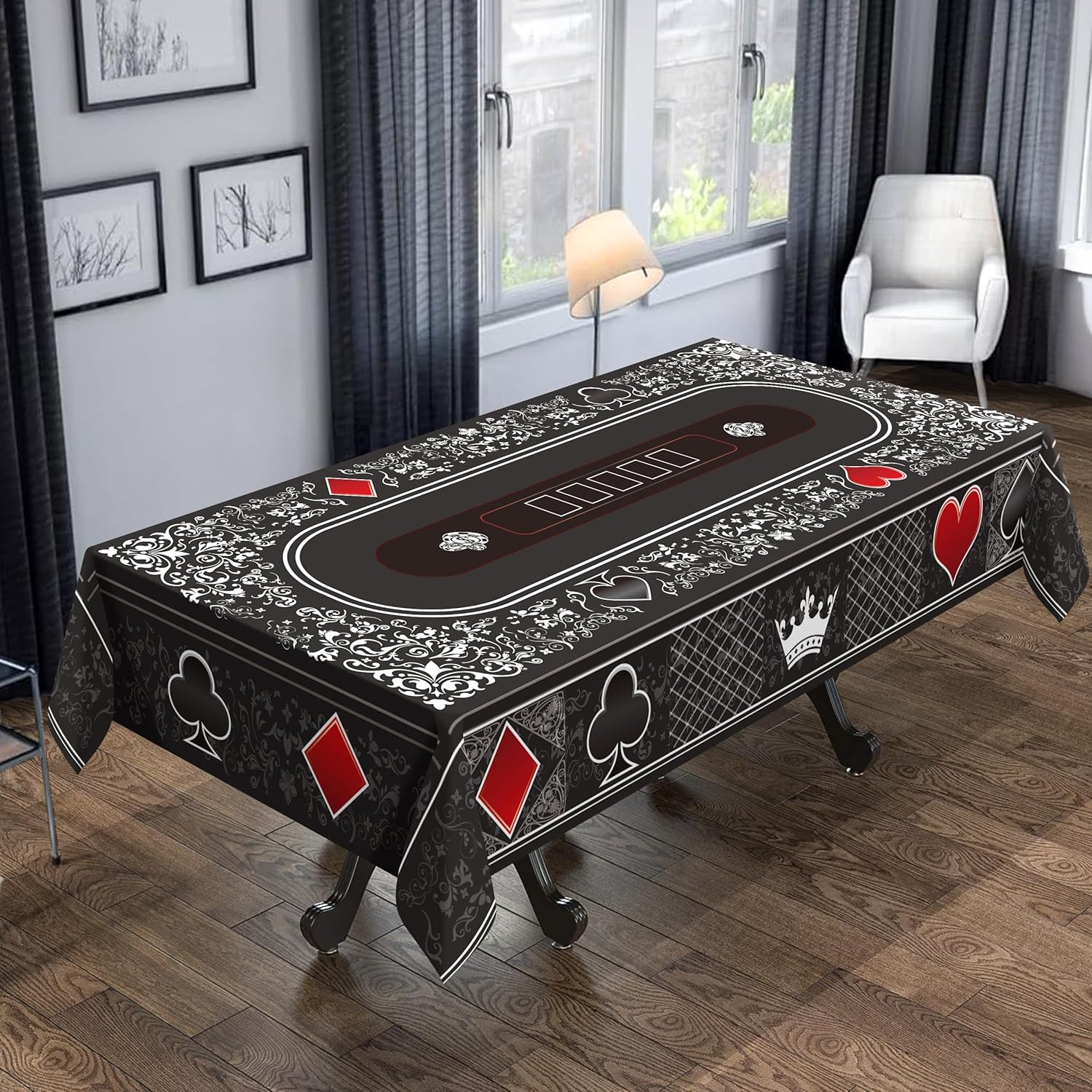 Cheerland Casino Tablecloth Poker Playmat 9ft x 5ft