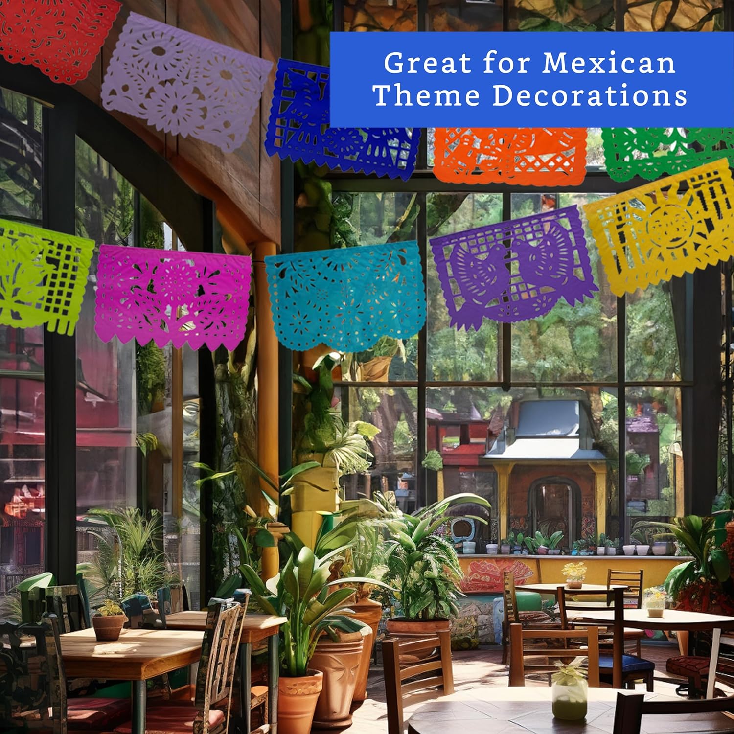 Mexican Party Banners 5 Pack Tissue Paper