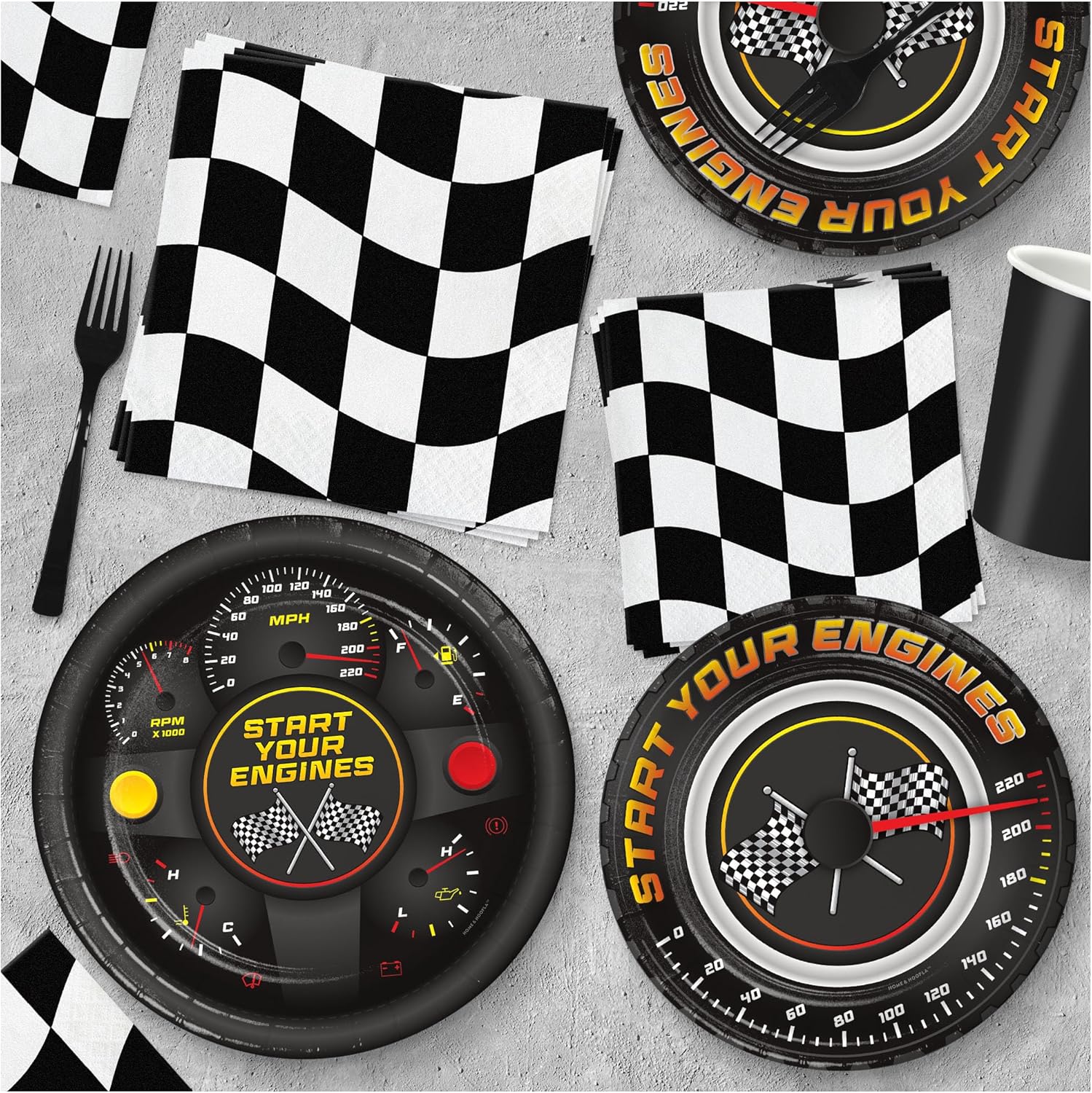 Race Party Variety Pack - 32 Plates 32 Napkins