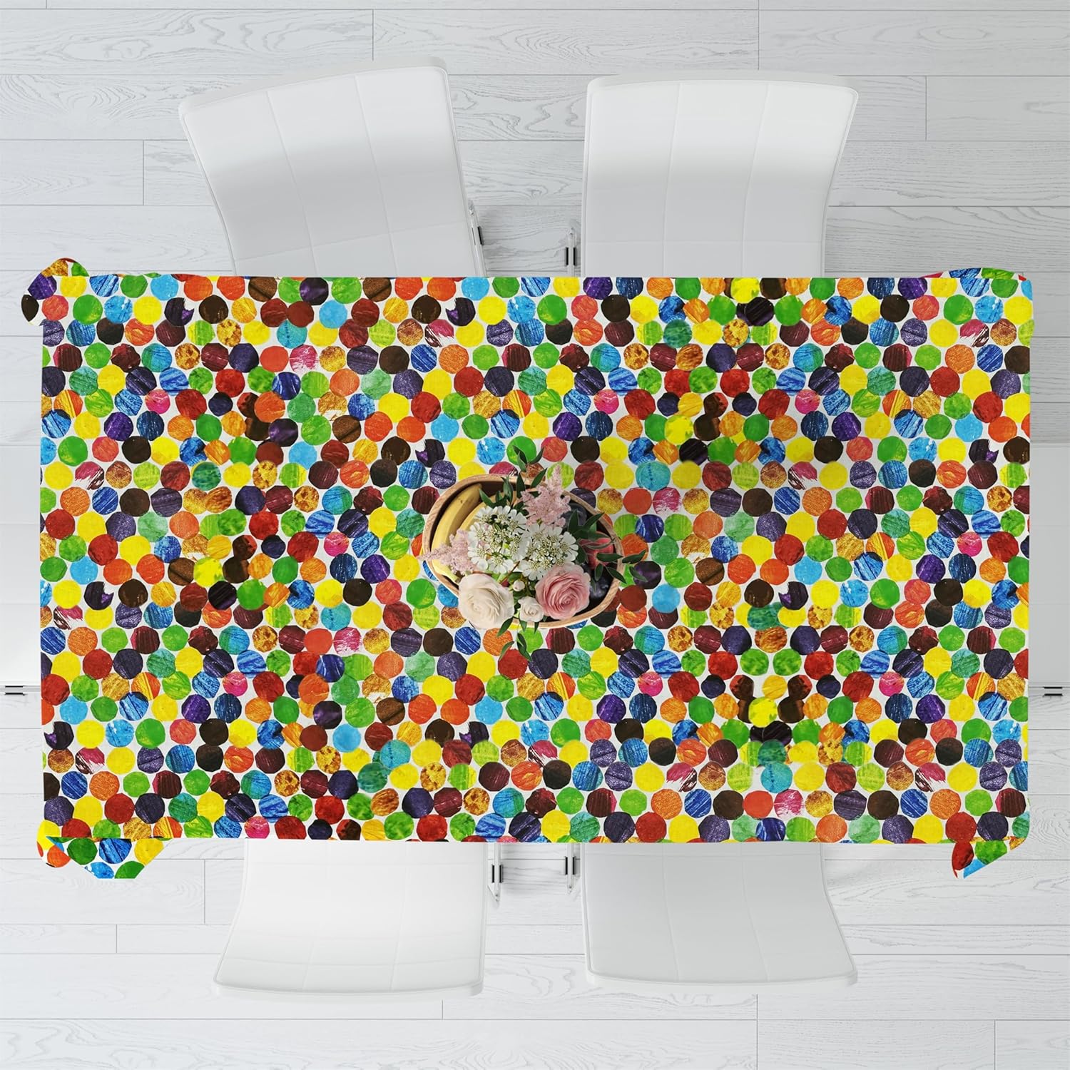 Cute Hungry Caterpillar Tablecloth for Kids Parties 98x53in