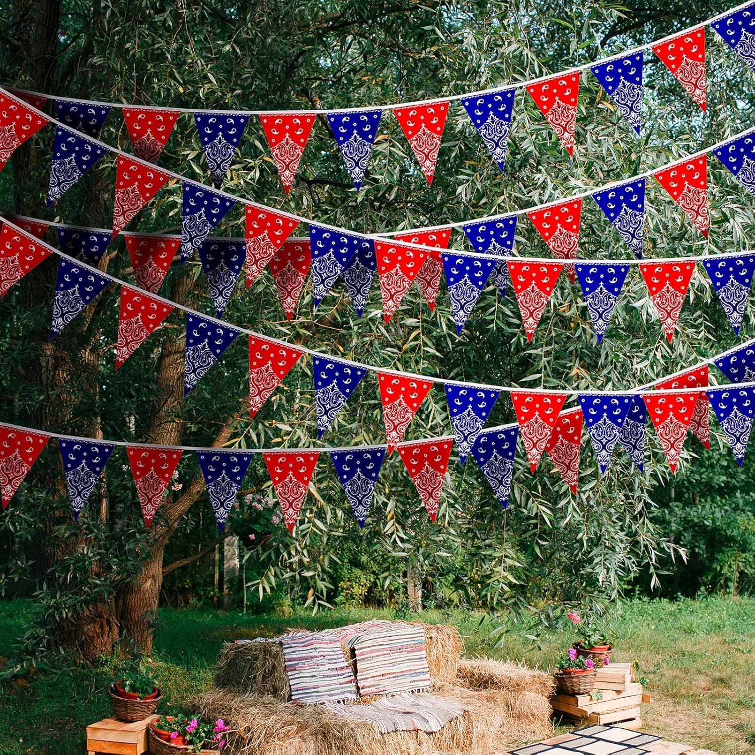 Frienda 6 Pack Western Cowboy Decorations Banner