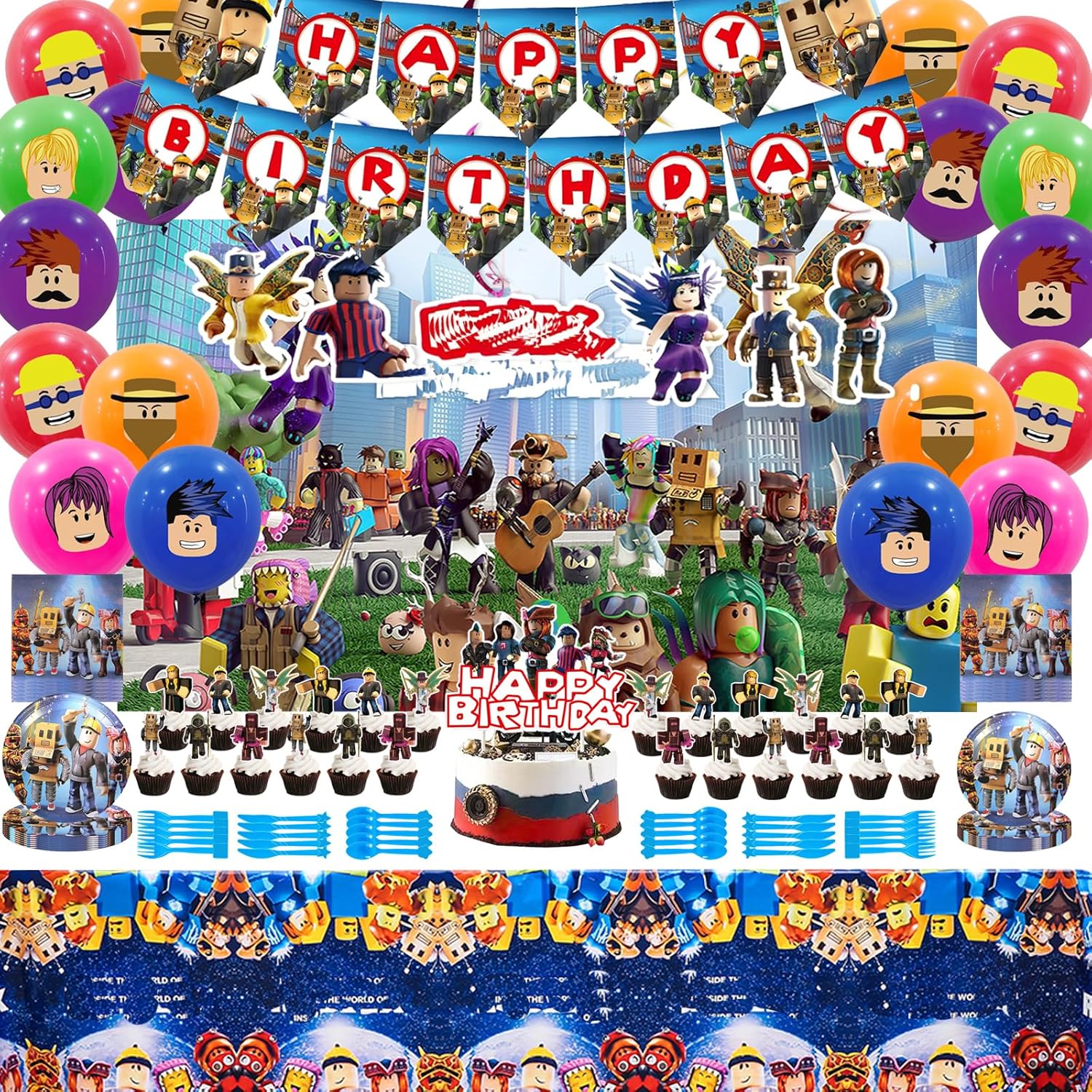 Video Game Themed Birthday Party Decor Set