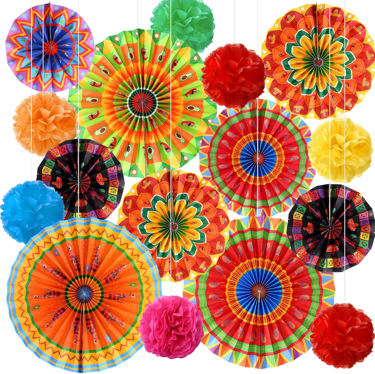 Outus 21 Pcs Mexican Party Decorations Set